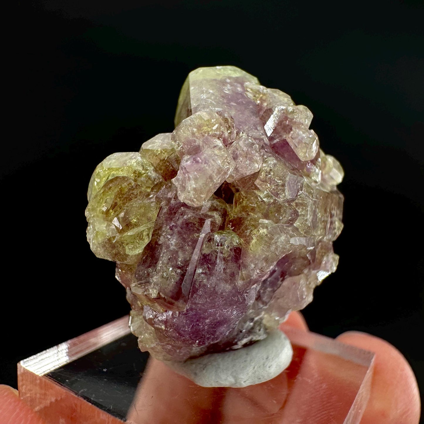Vesuvianite (Canada) | green & purple crystal, rare mineral specimen