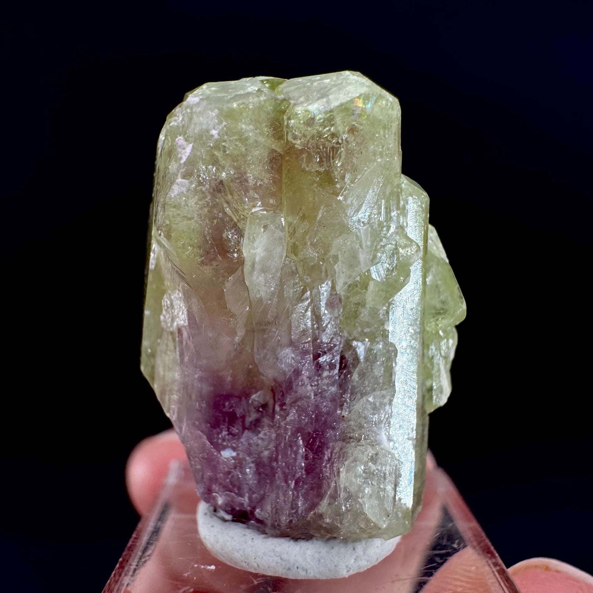 Vesuvianite (Canada) | green & purple crystal, rare mineral specimen