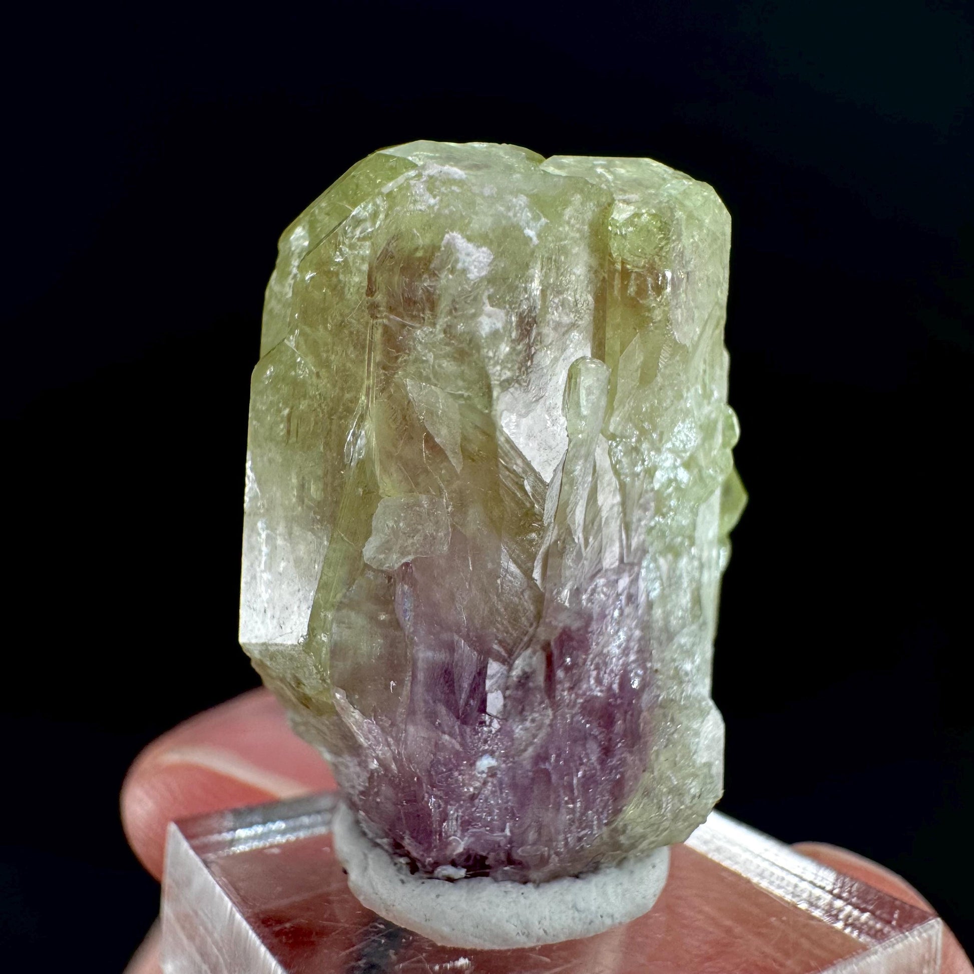 Vesuvianite (Canada) | green & purple crystal, rare mineral specimen