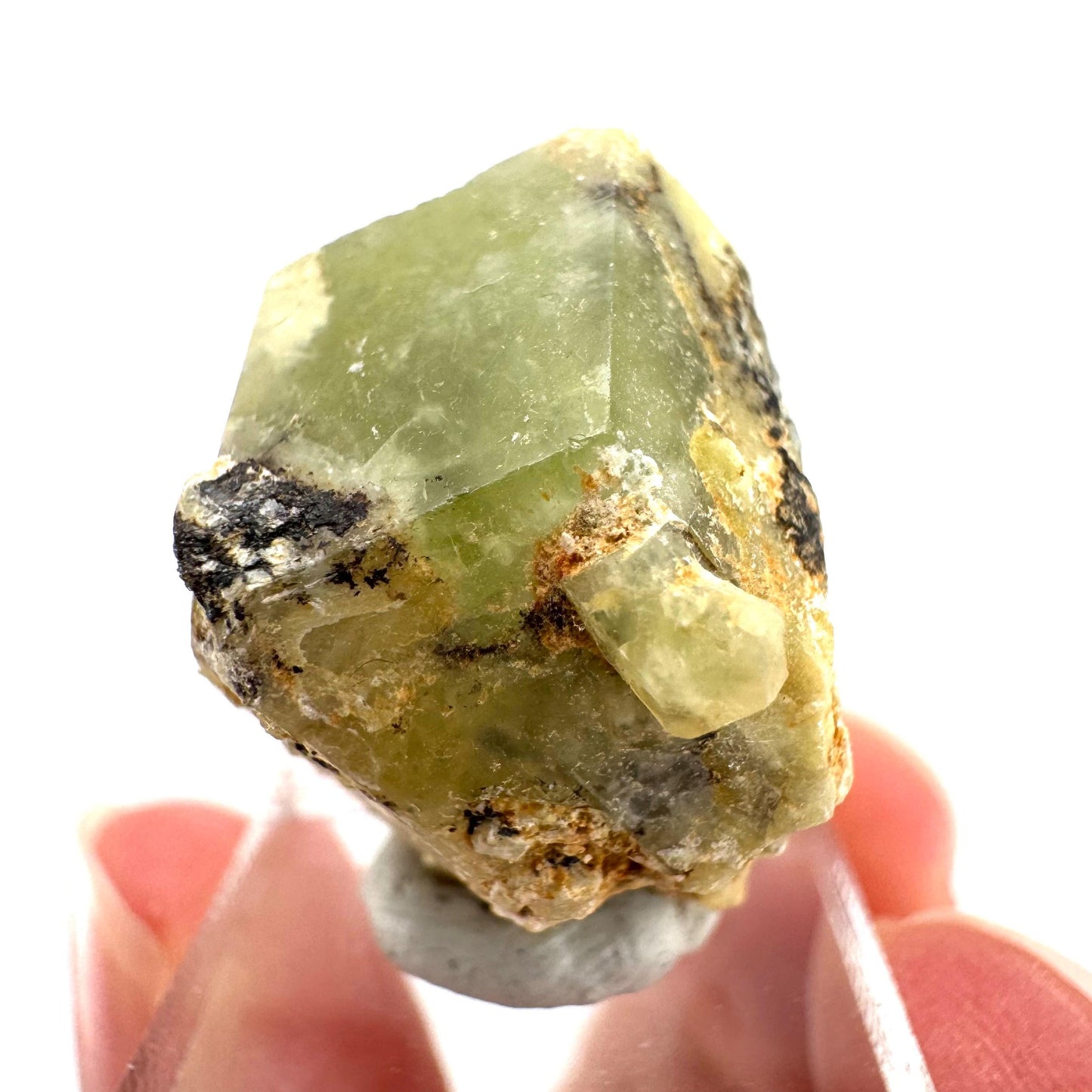 Andradite-Grossular Garnet | natural green crystal, raw mineral specimen from Mali