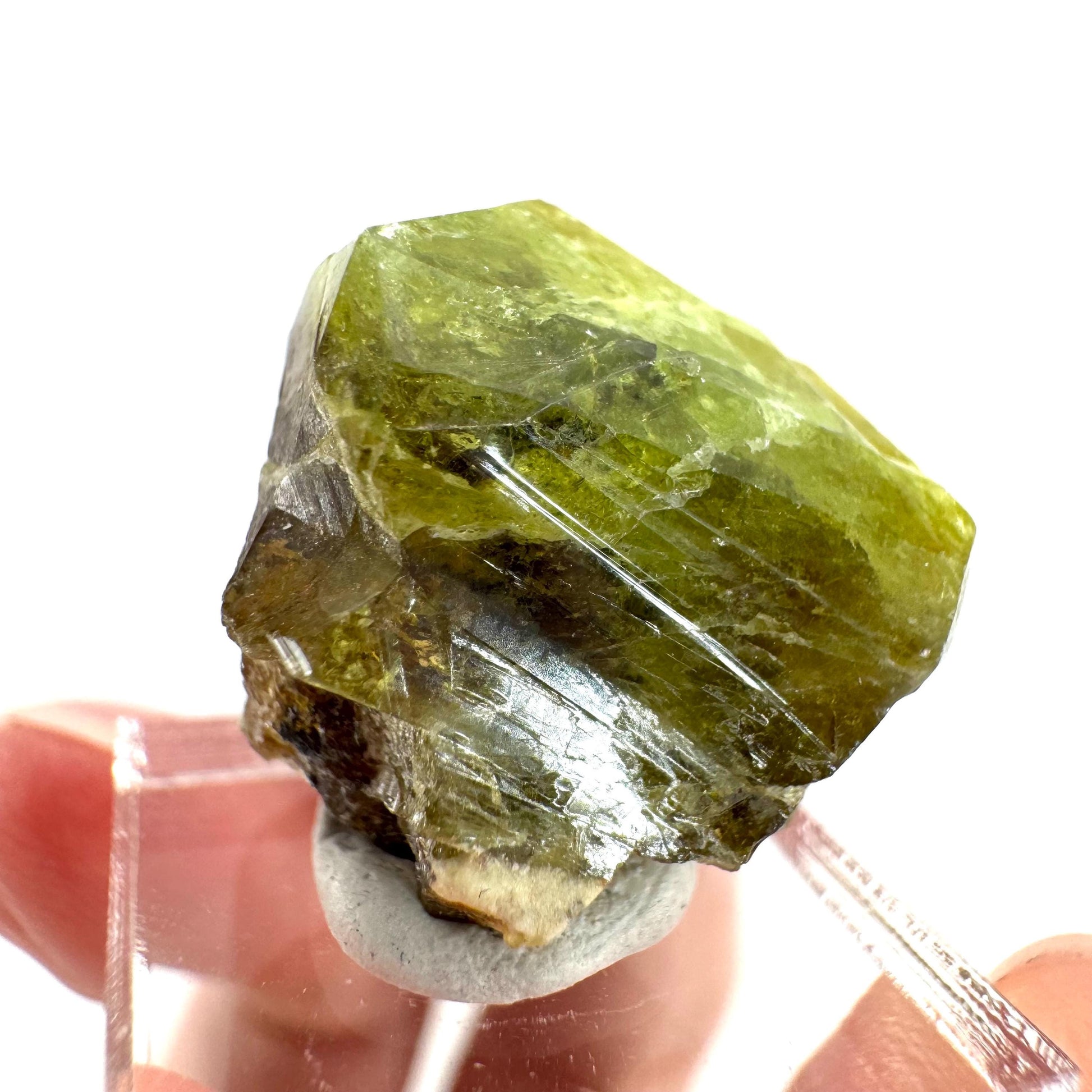 Andradite-Grossular Garnet | natural green crystal, raw mineral specimen from Mali