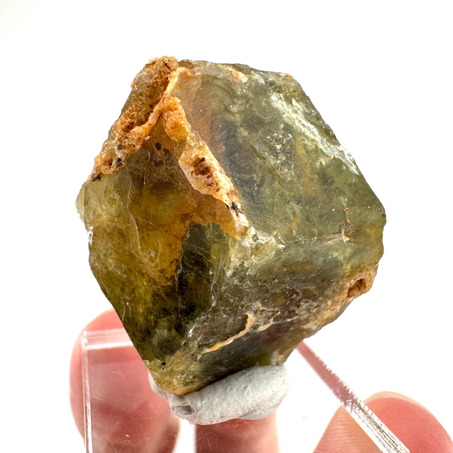 Andradite-Grossular Garnet | natural green crystal, raw mineral specimen from Mali