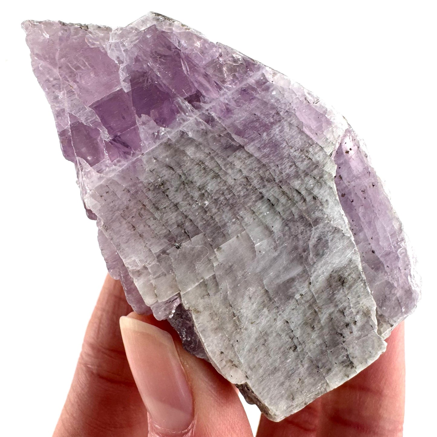 Lavender Kunzite | raw pink spodumene crystal, mineral specimen from Pakistan