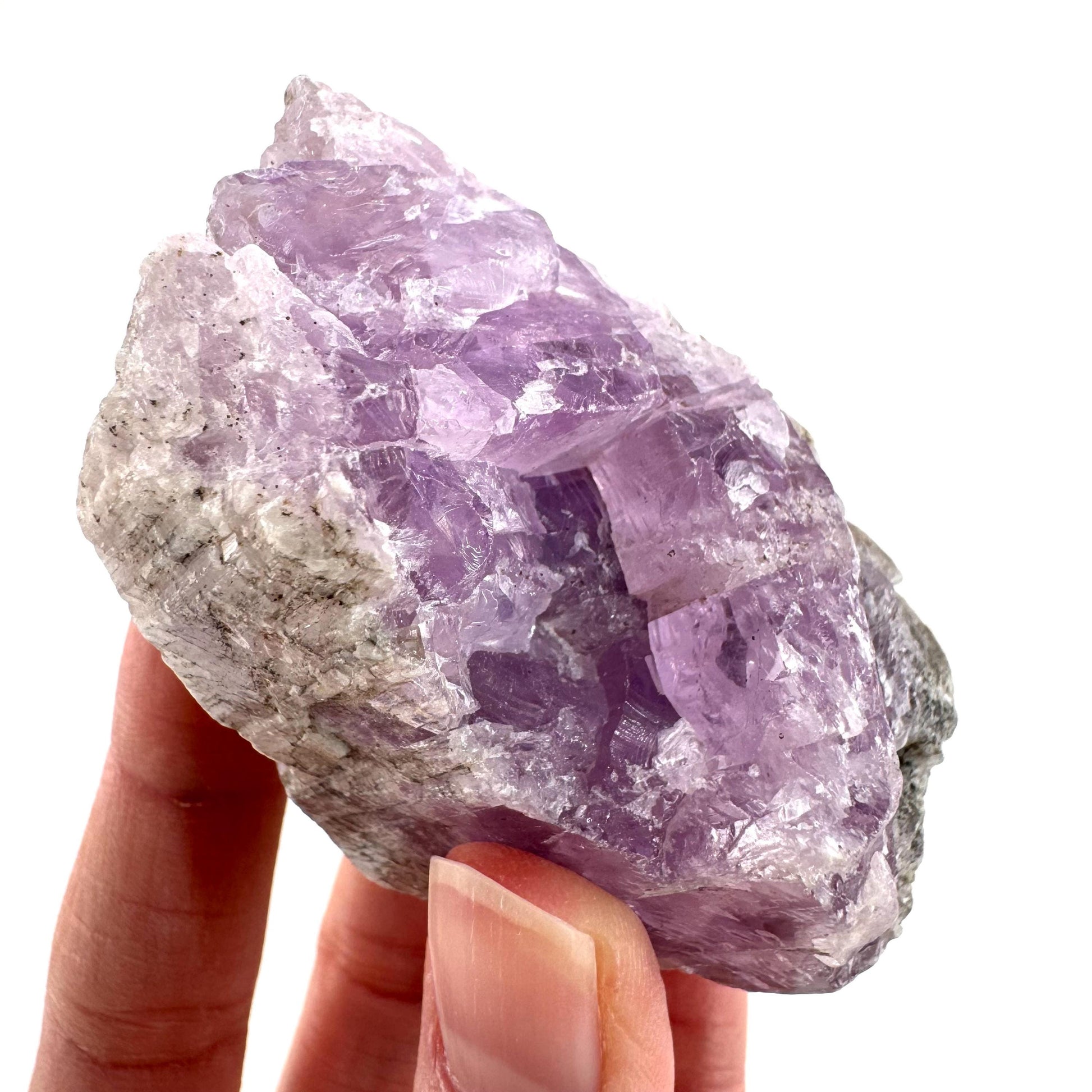 Lavender Kunzite | raw pink spodumene crystal, mineral specimen from Pakistan