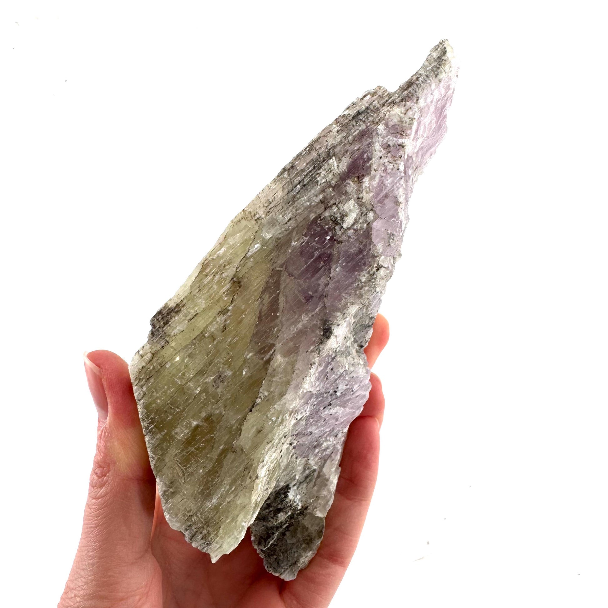 Lavender Kunzite | raw pink spodumene crystal, mineral specimen from Pakistan