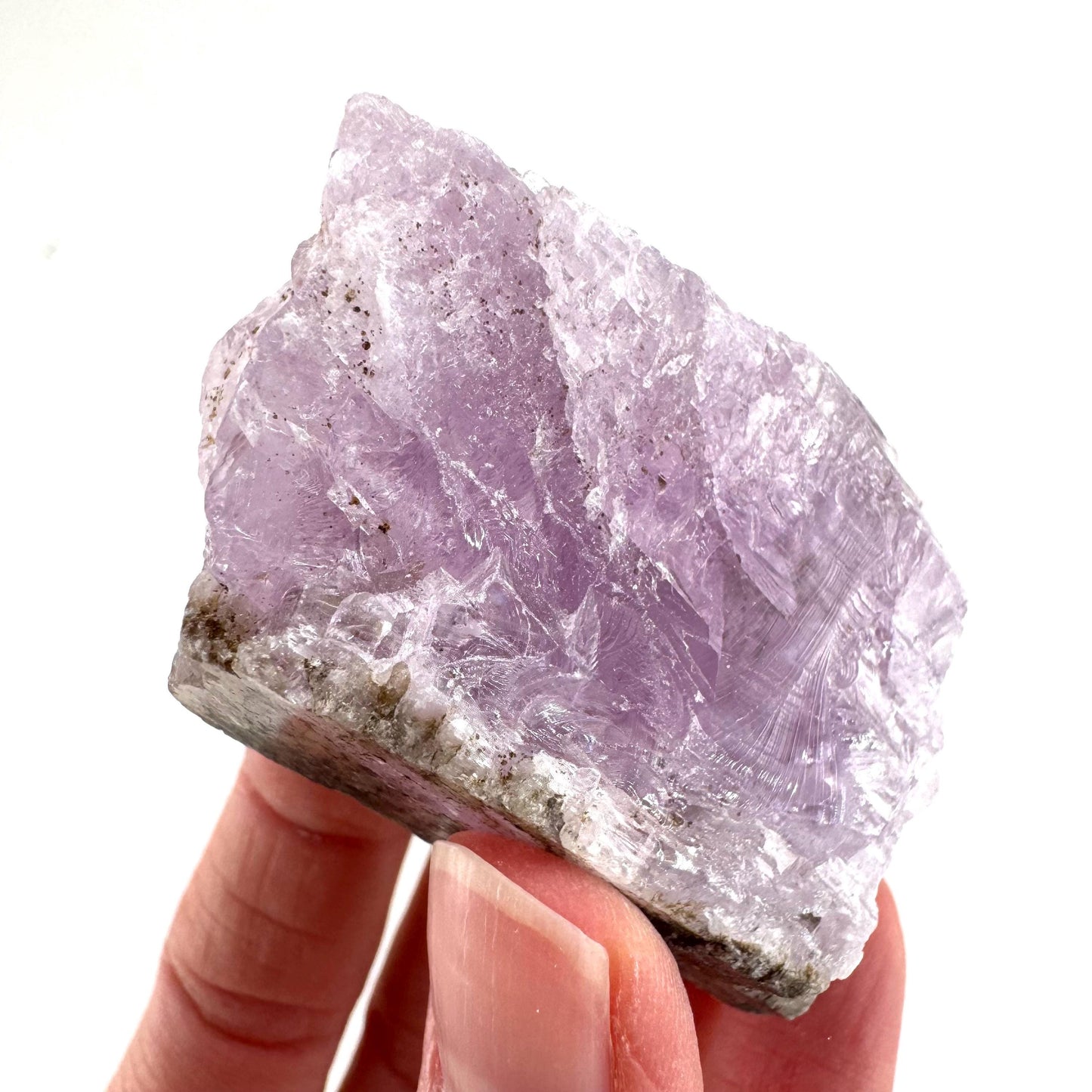 Lavender Kunzite | raw pink spodumene crystal, mineral specimen from Pakistan