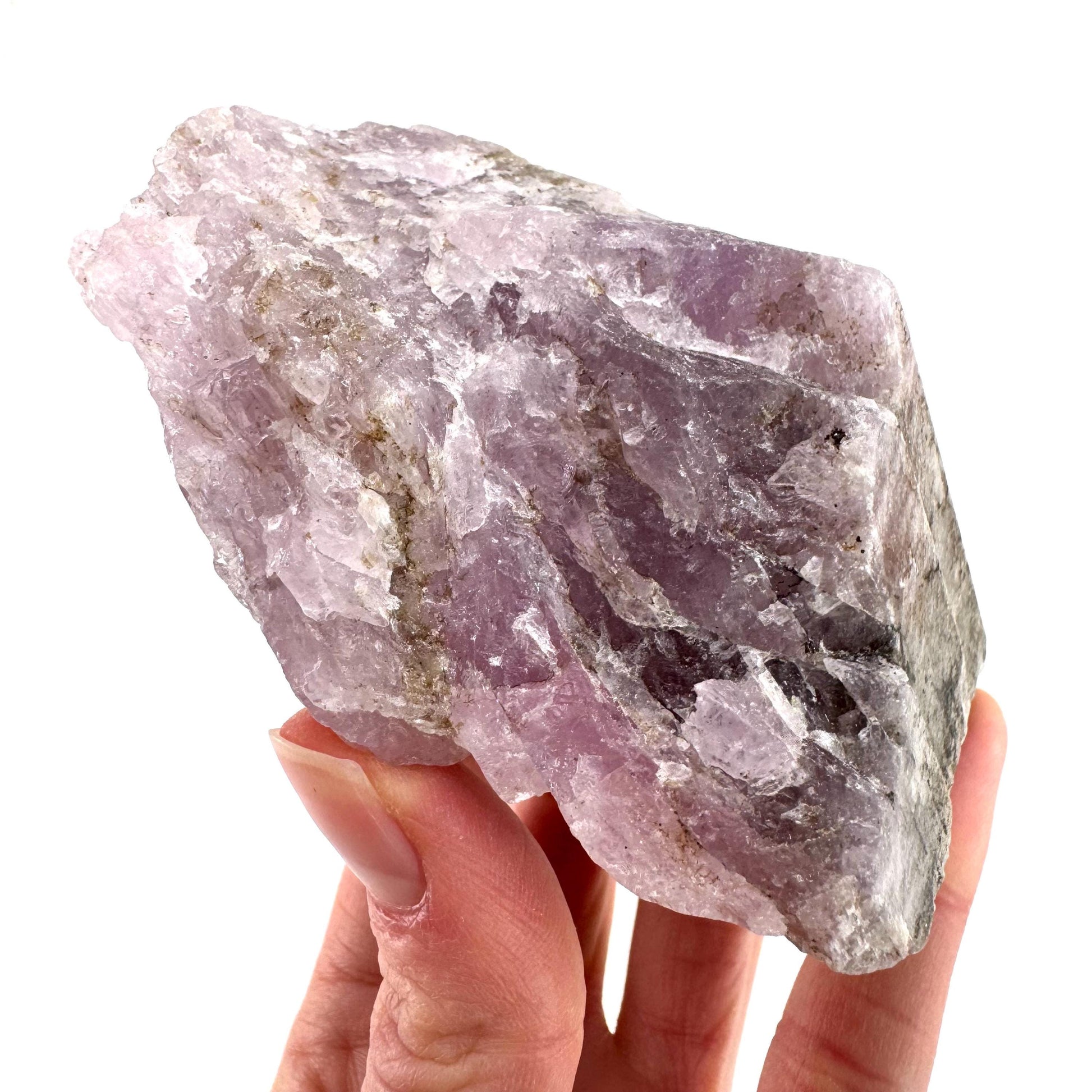 Lavender Kunzite | raw pink spodumene crystal, mineral specimen from Pakistan