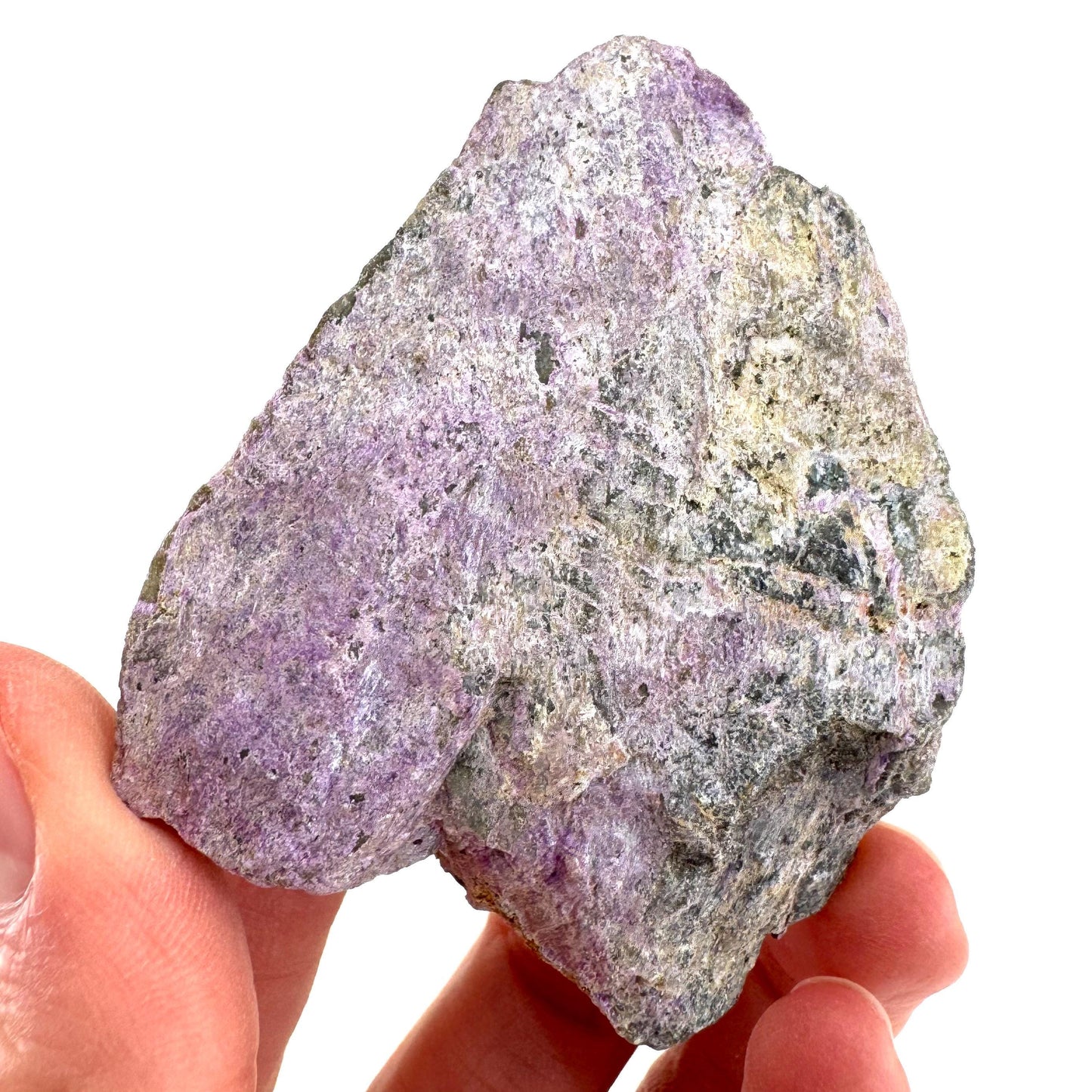 Stichtite | raw purple stichtite with serpentine, mineral specimen from South Africa