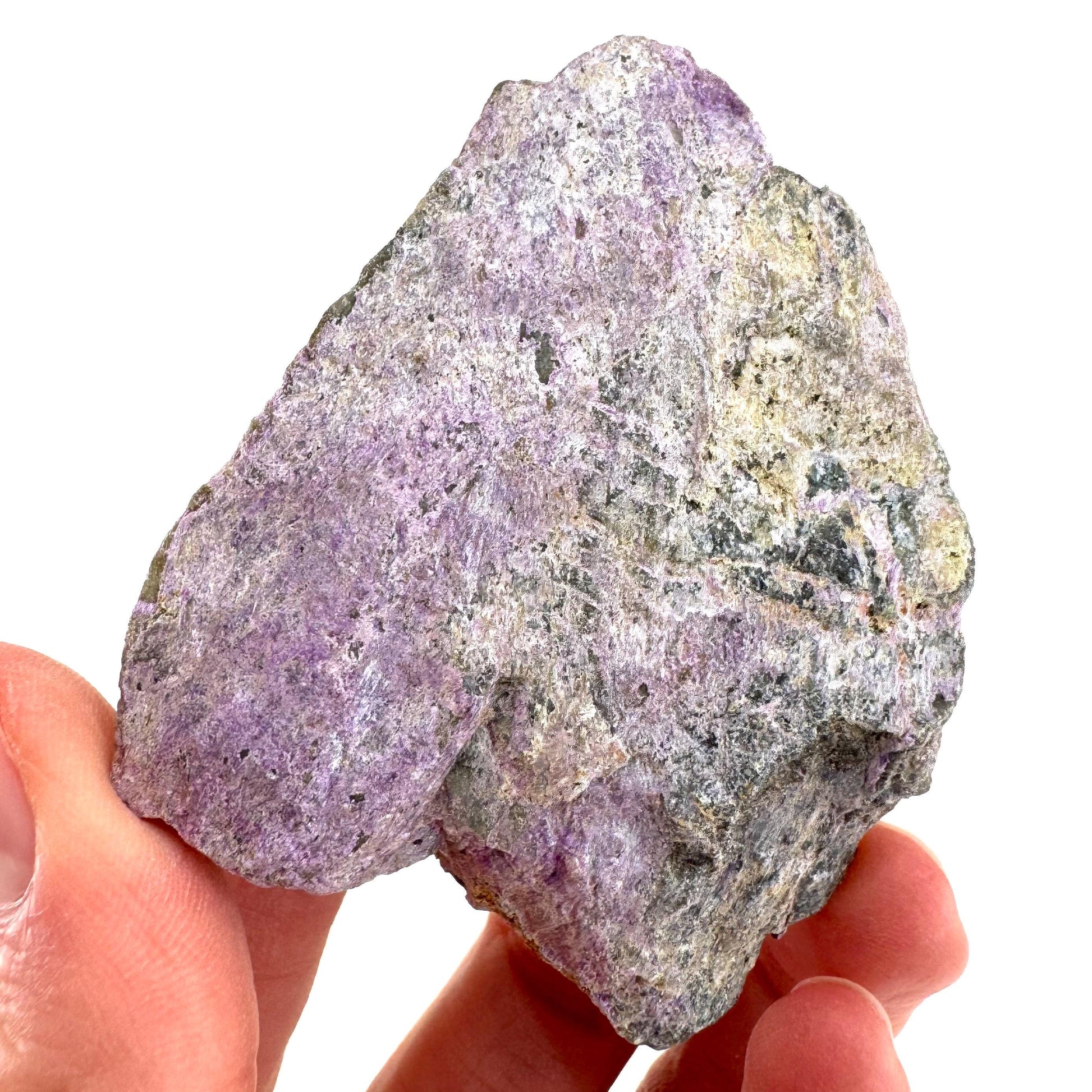 Stichtite | raw purple stichtite with serpentine, mineral specimen from South Africa