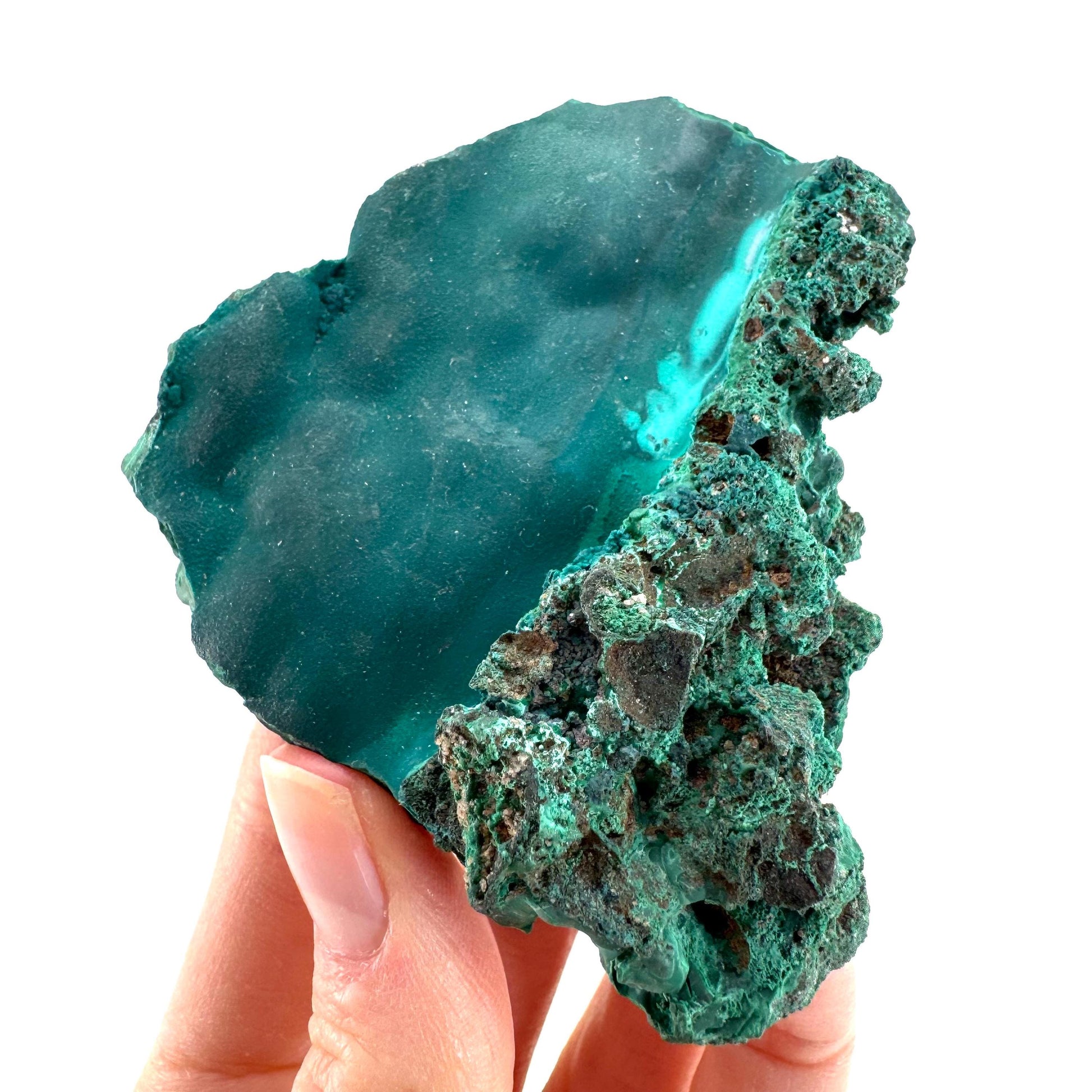 Malachite & Chrysocolla | raw green-blue crystal cluster, mineral specimen