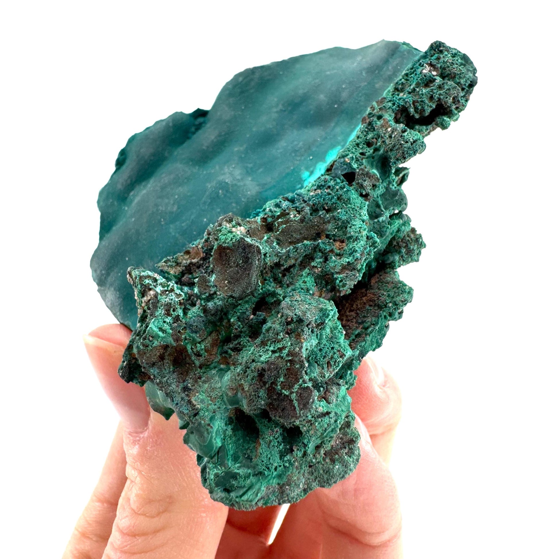 Malachite & Chrysocolla | raw green-blue crystal cluster, mineral specimen