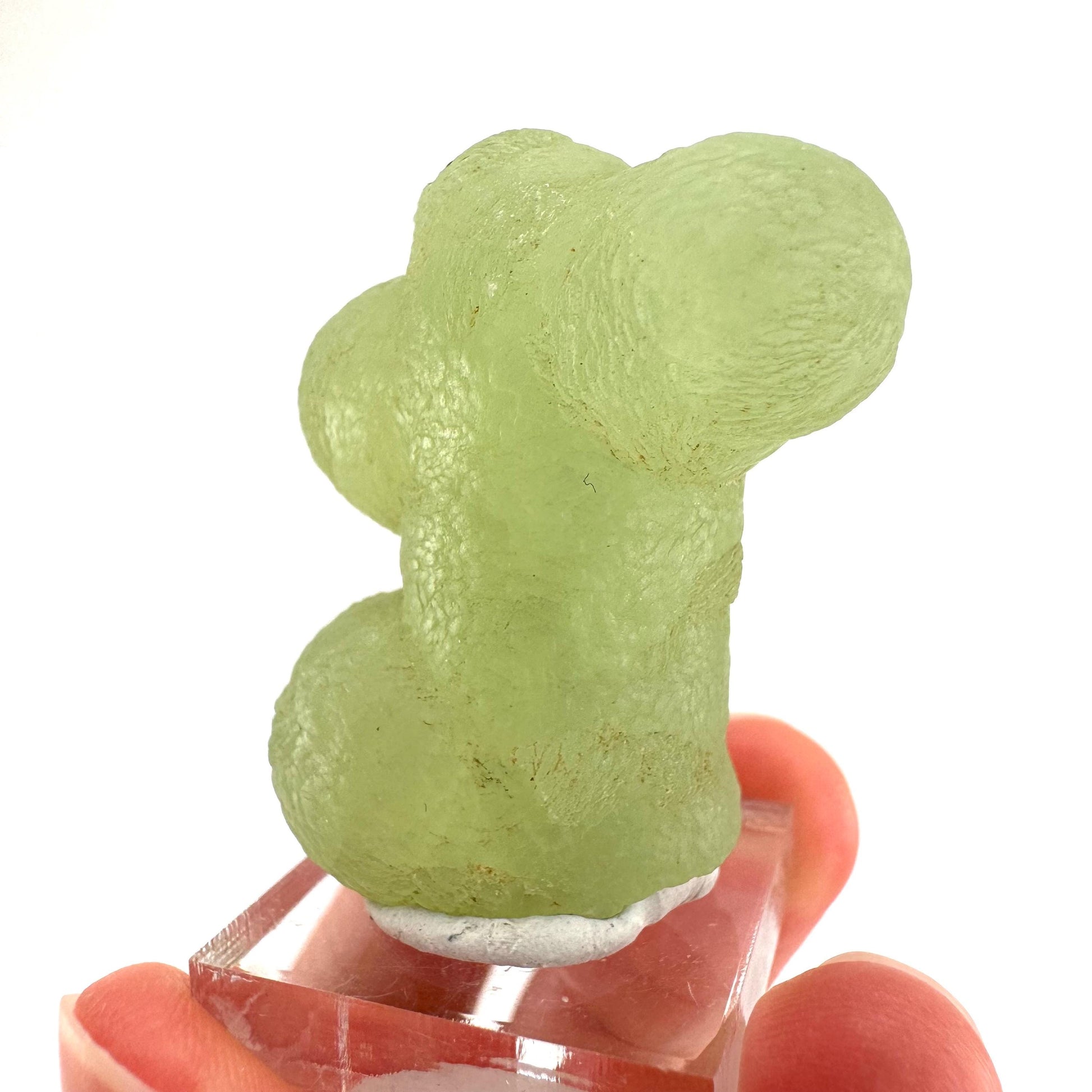 Prehnite | Botryoidal green crystal, mineral specimen from Mali