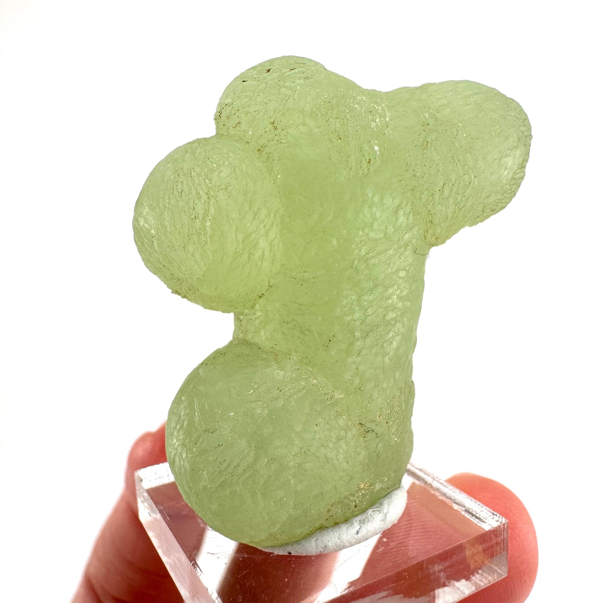 Prehnite | Botryoidal green crystal, mineral specimen from Mali