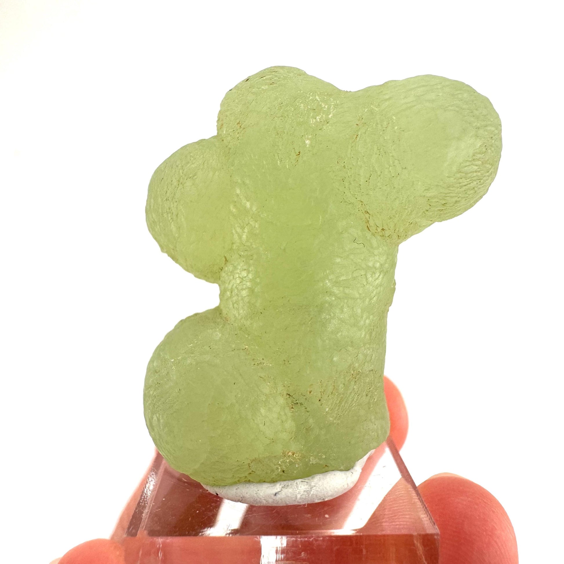 Prehnite | Botryoidal green crystal, mineral specimen from Mali