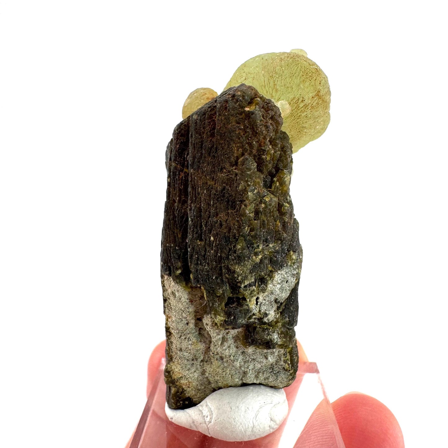 Prehnite with Epidote | Botryoidal green crystal, mineral specimen from Mali
