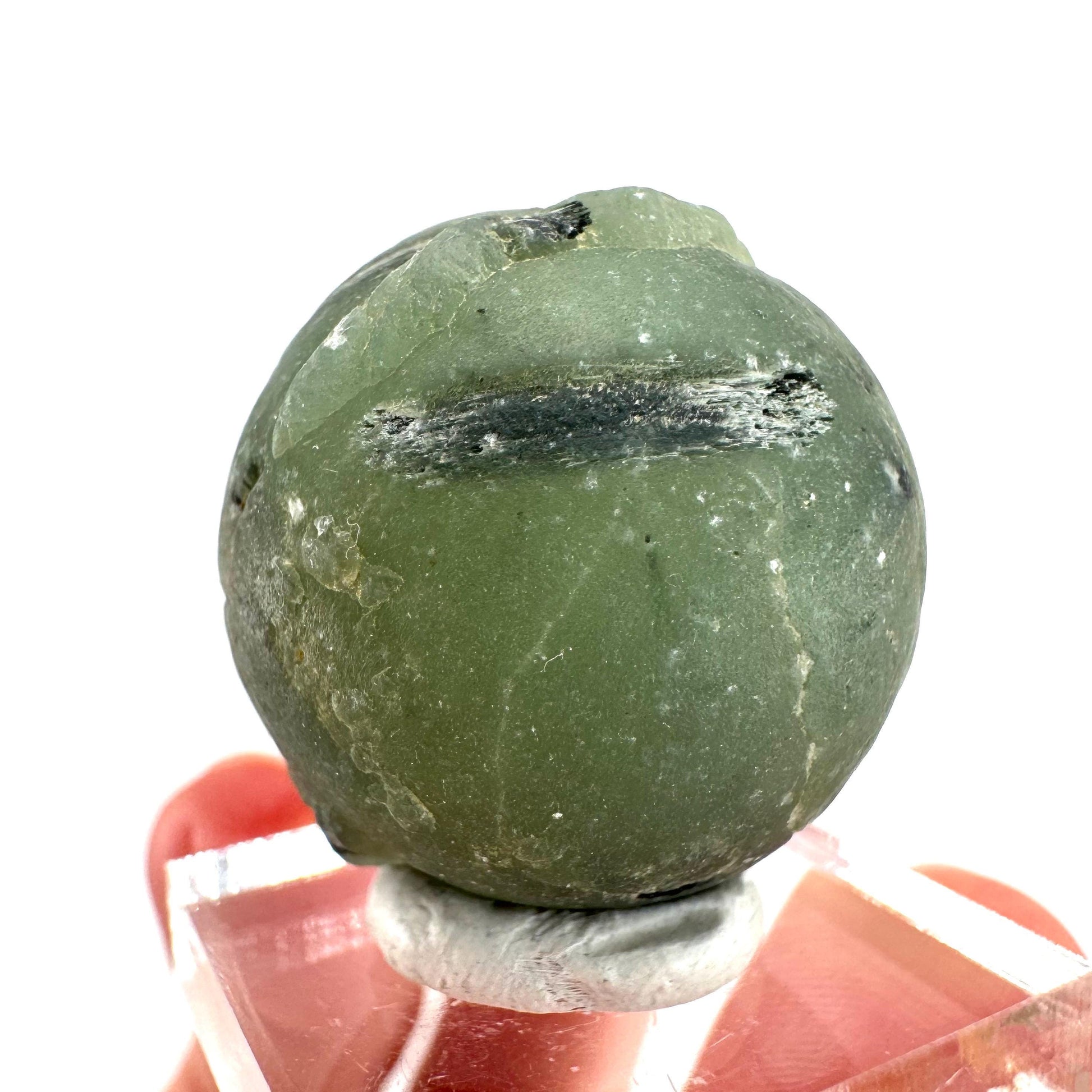 Prehnite with Epidote | Botryoidal green crystal, mineral specimen from Mali