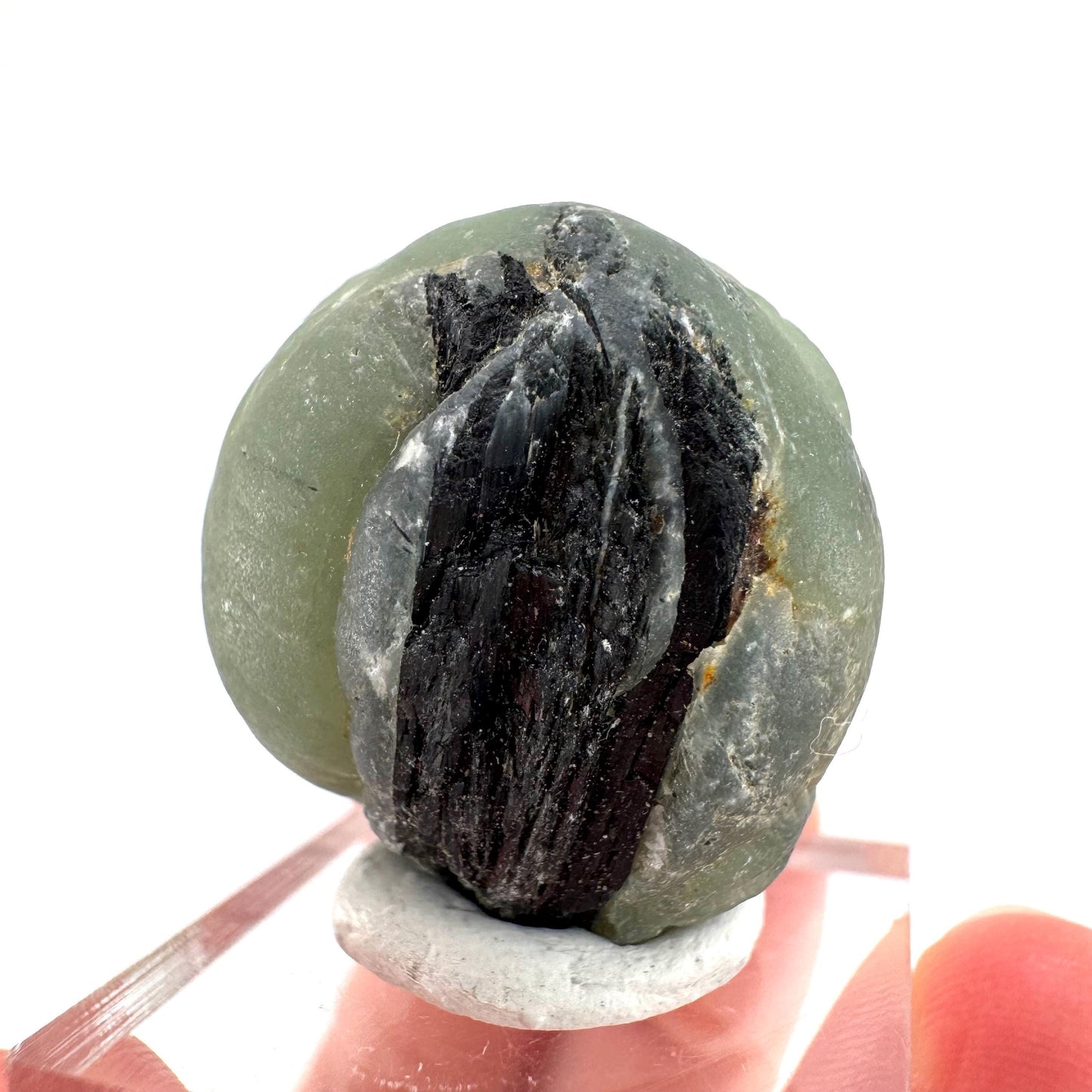 Prehnite with Epidote | Botryoidal green crystal, mineral specimen from Mali