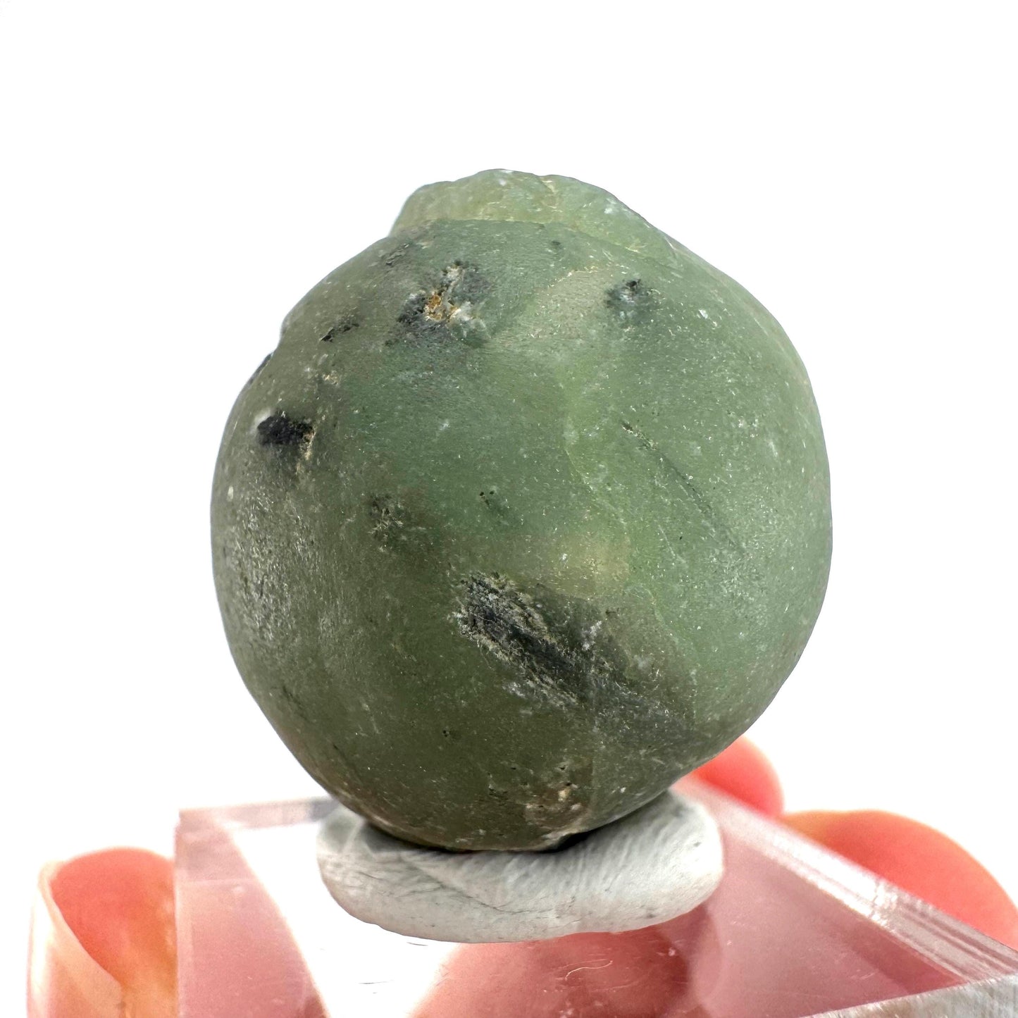 Prehnite with Epidote | Botryoidal green crystal, mineral specimen from Mali