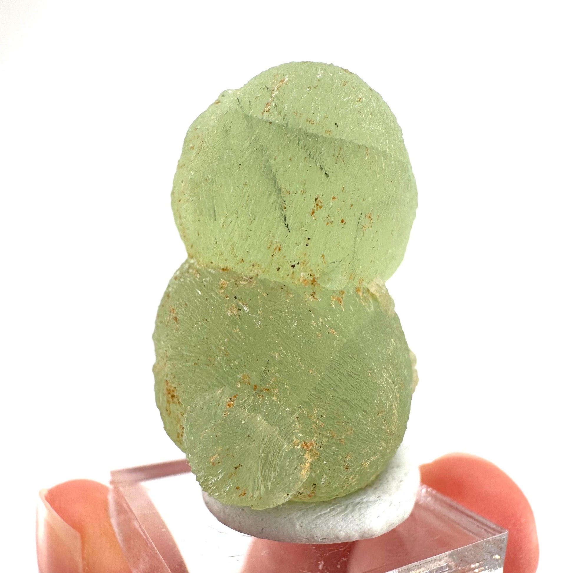 Prehnite with Epidote | Botryoidal green crystal, mineral specimen from Mali