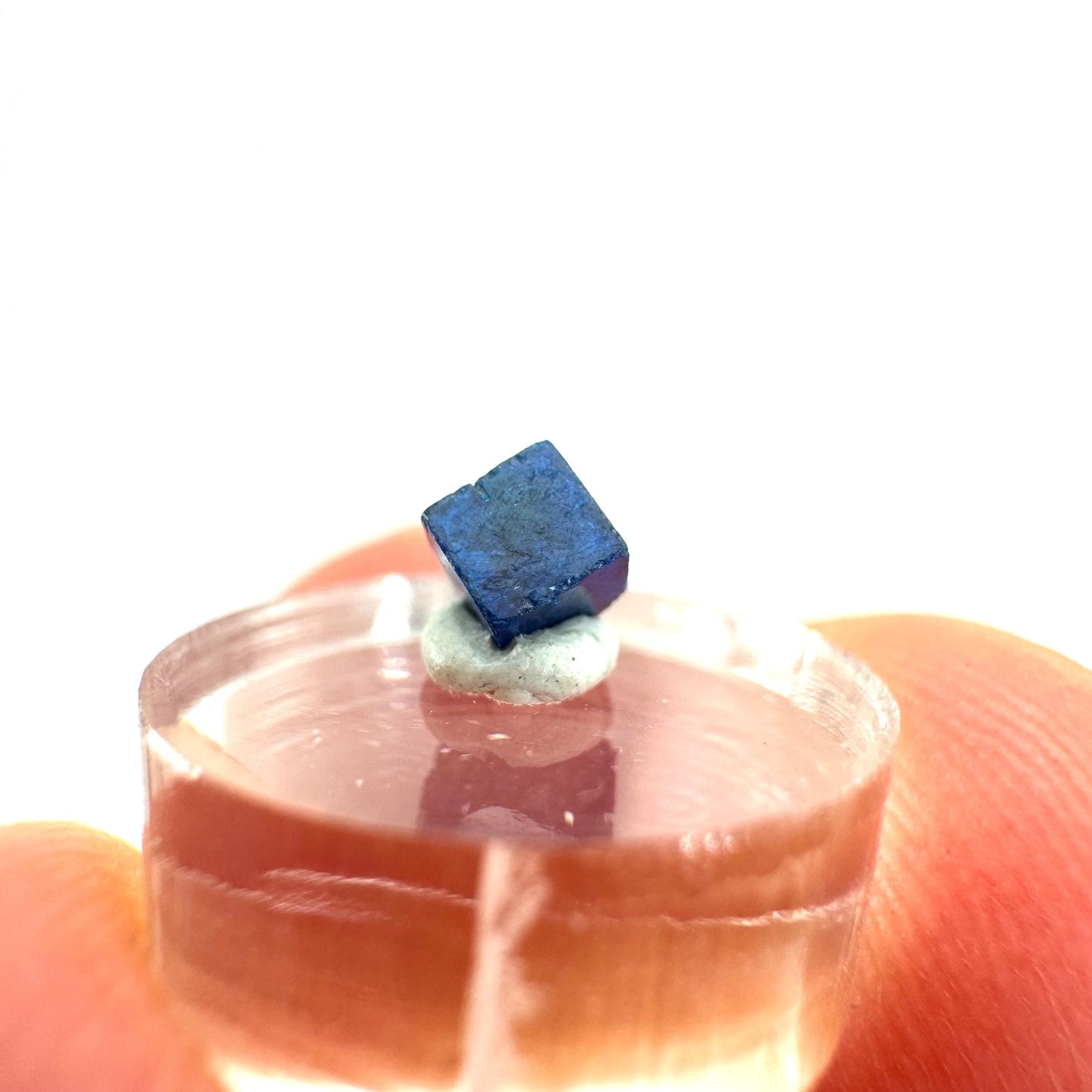 Boleite | blue cube crystal, tiny rare mineral specimen from Mexico