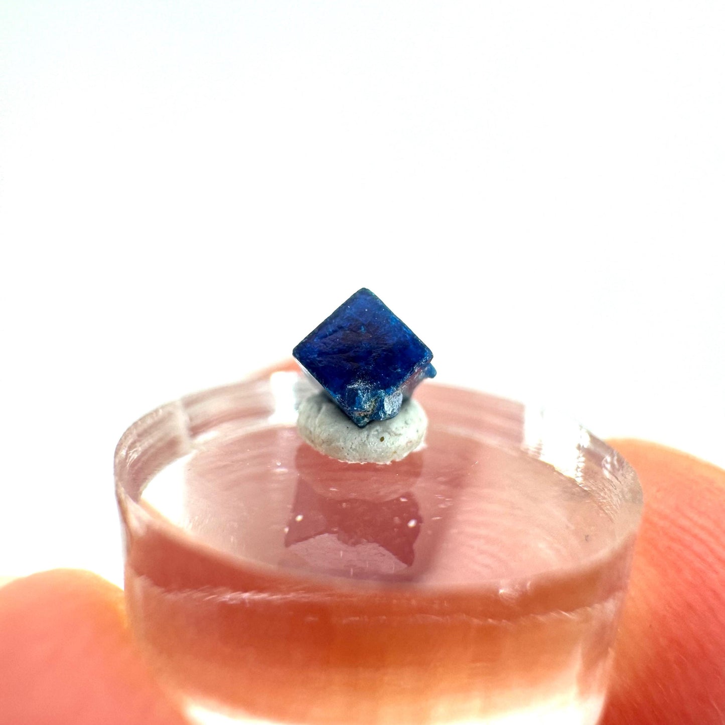 Boleite | blue cube crystal, tiny rare mineral specimen from Mexico