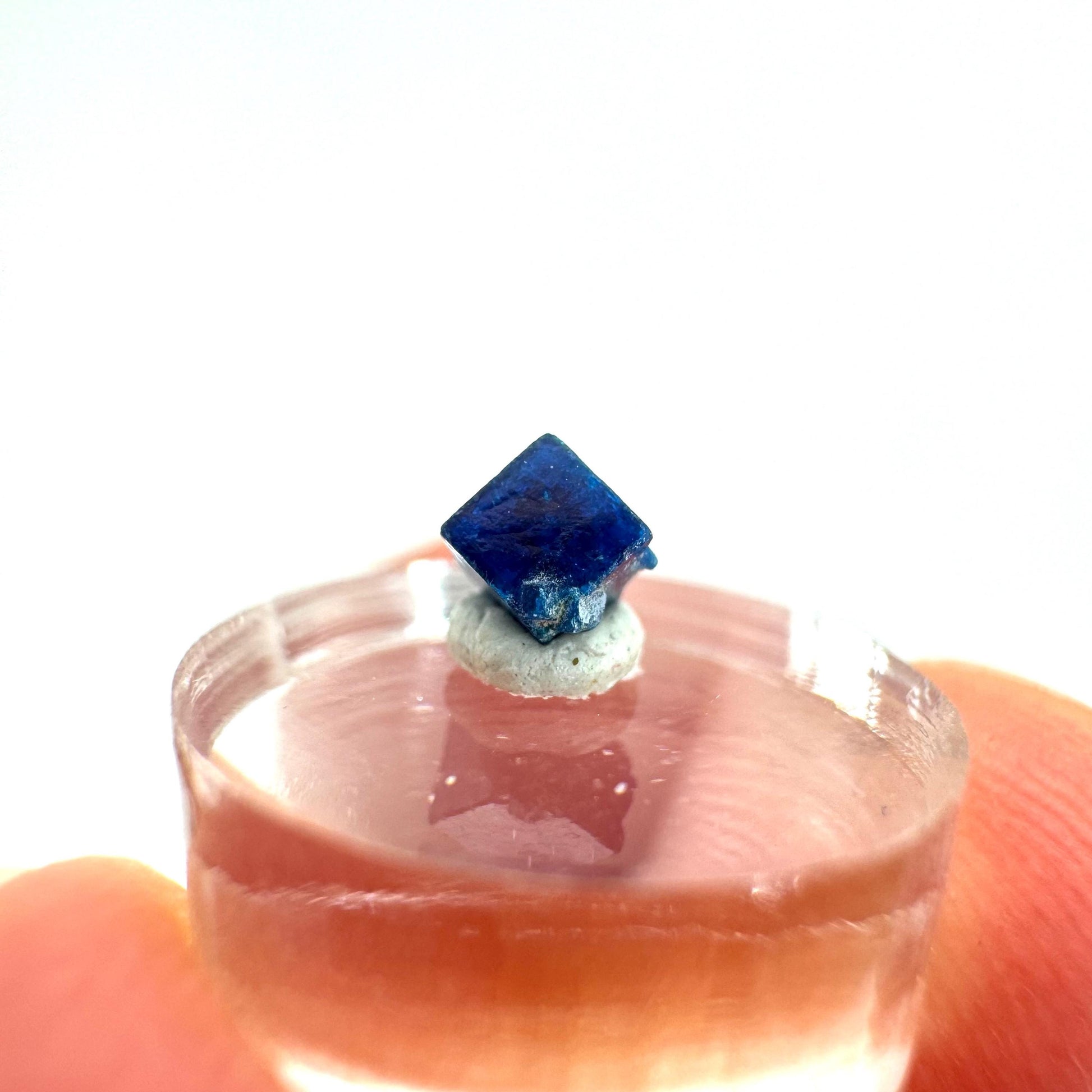 Boleite | blue cube crystal, tiny rare mineral specimen from Mexico