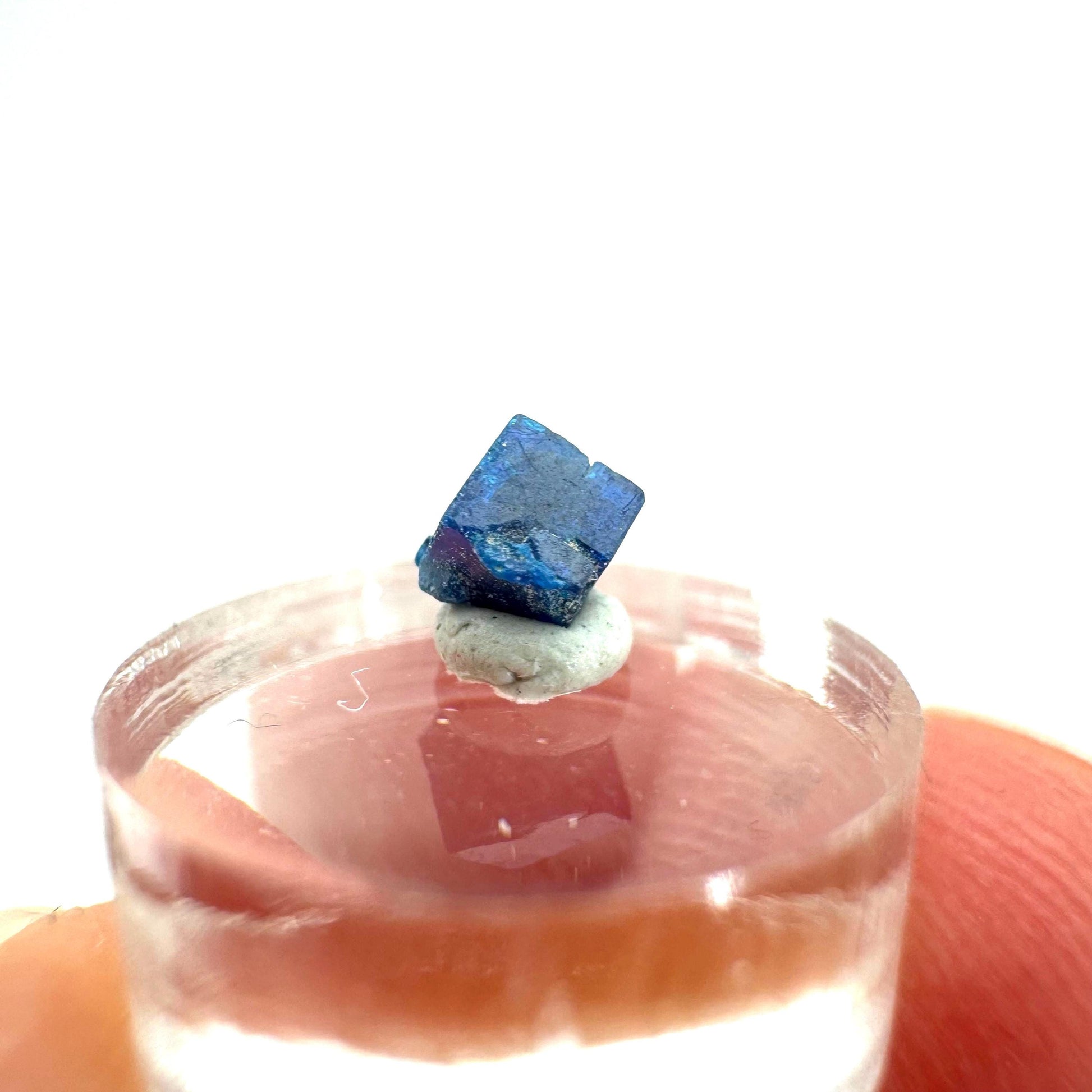 Boleite | blue cube crystal, tiny rare mineral specimen from Mexico