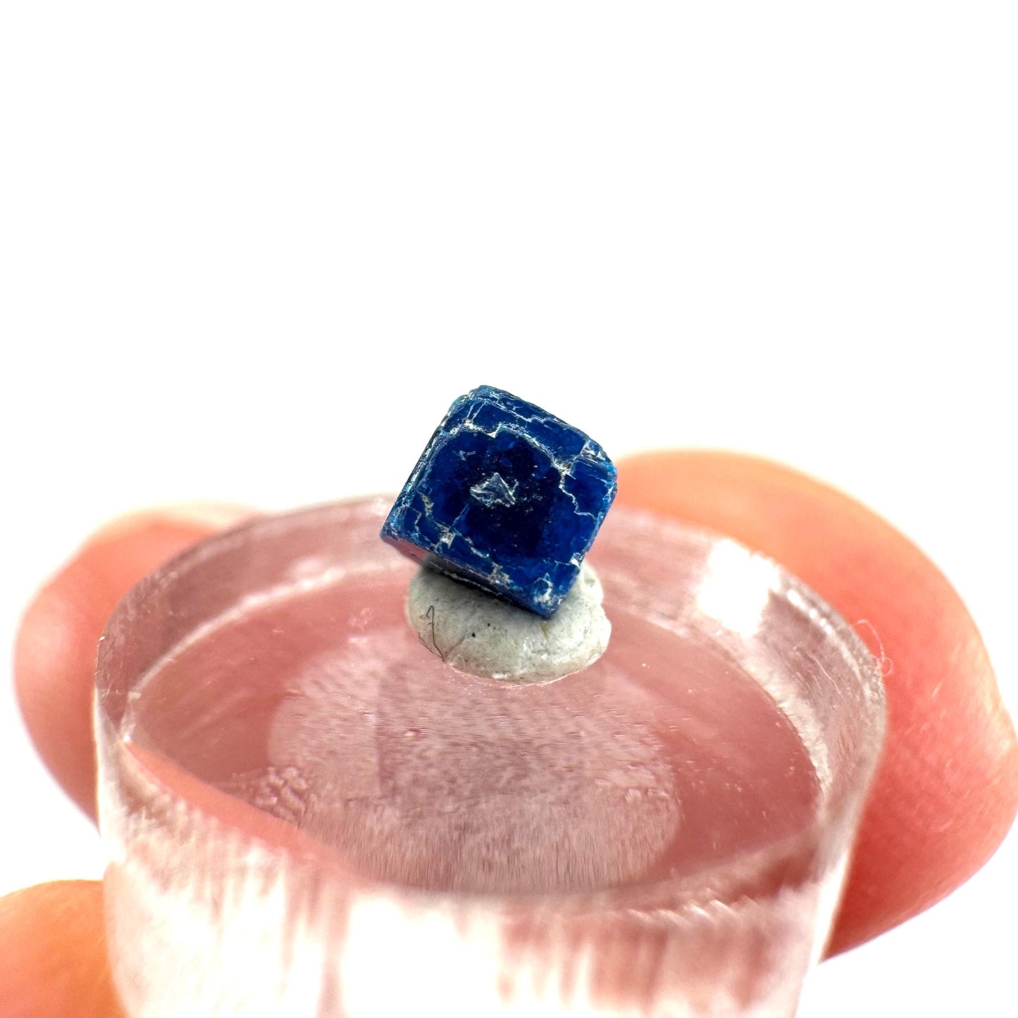 Boleite | blue cube crystal, tiny rare mineral specimen from Mexico