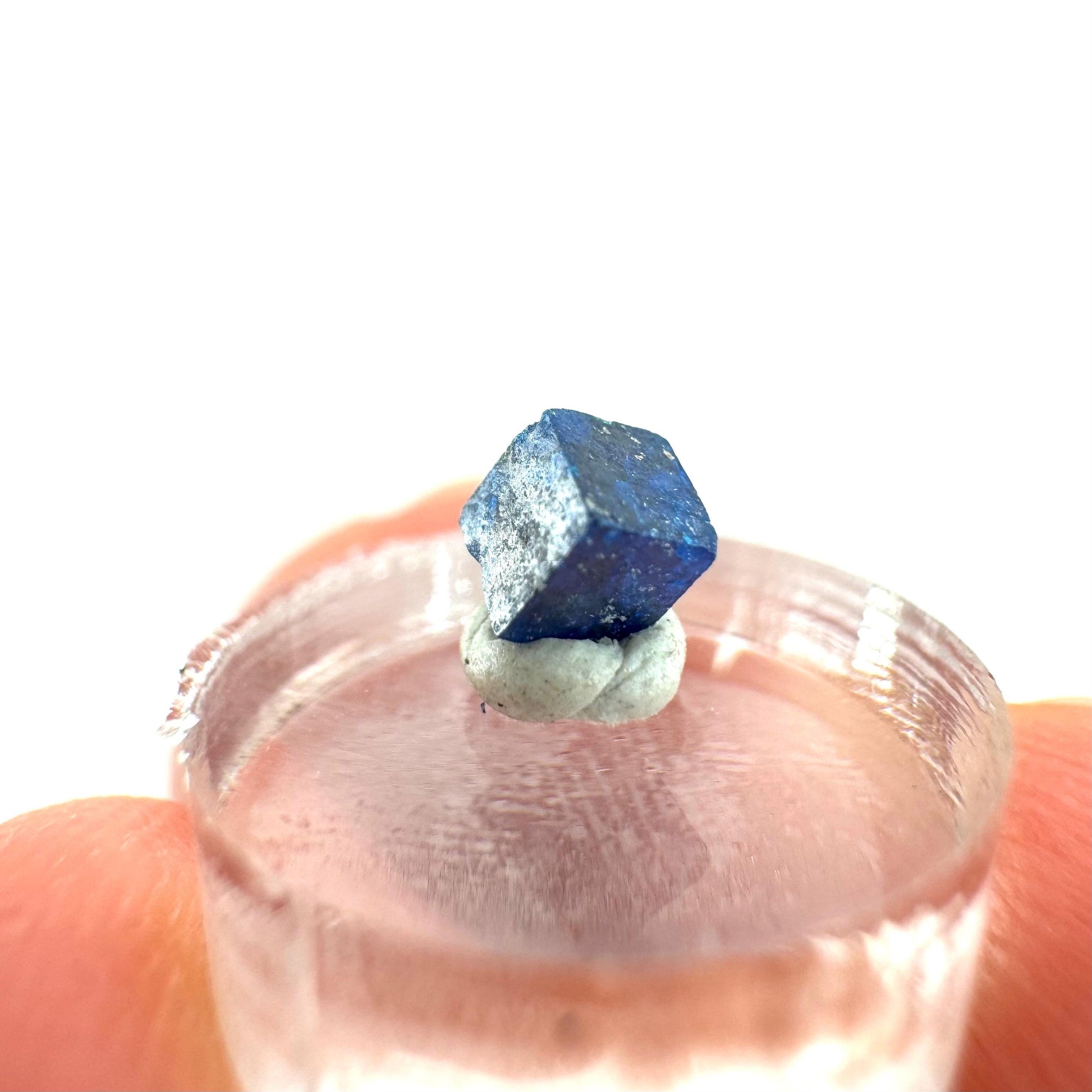 Boleite | blue cube crystal, tiny rare mineral specimen from Mexico