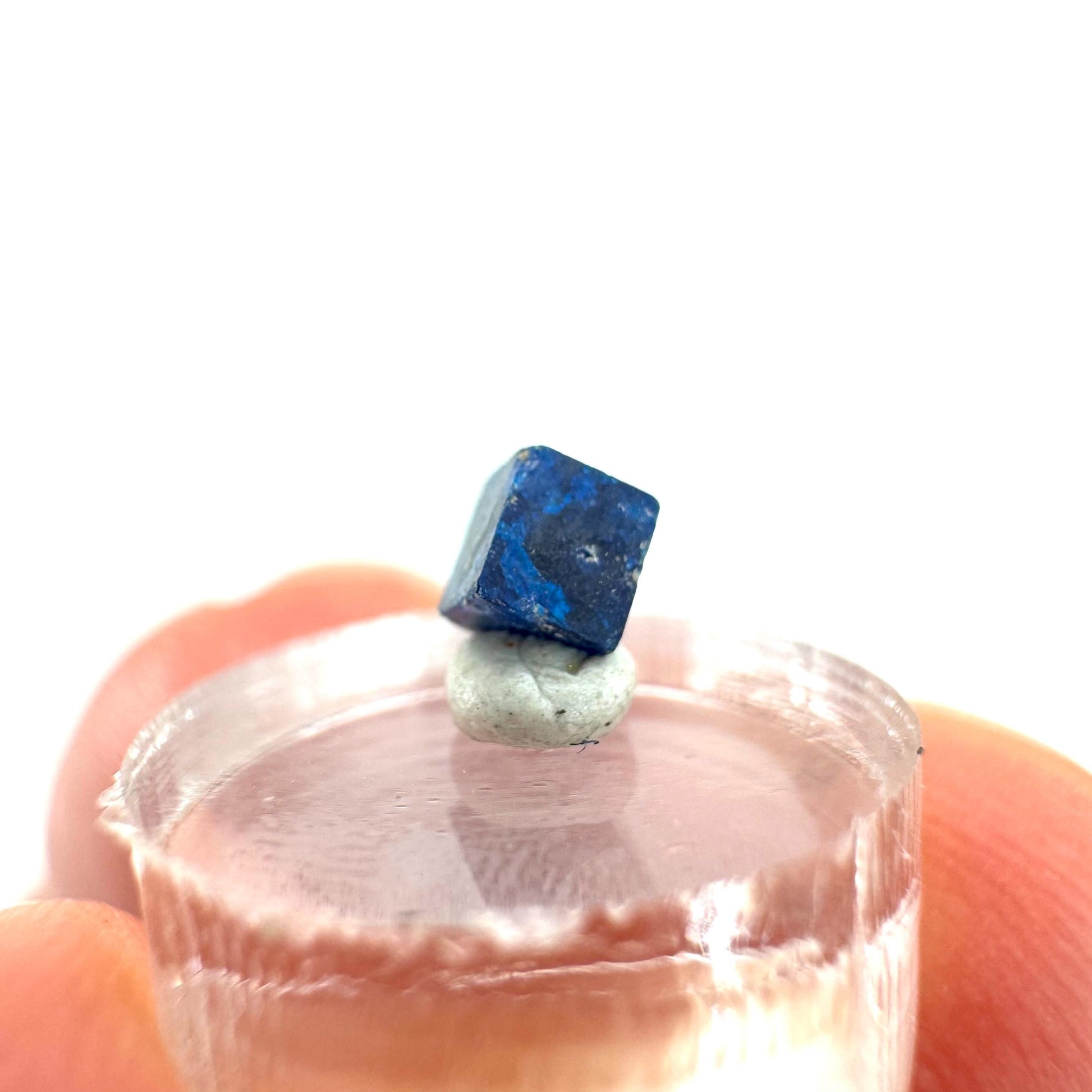 Boleite | blue cube crystal, tiny rare mineral specimen from Mexico