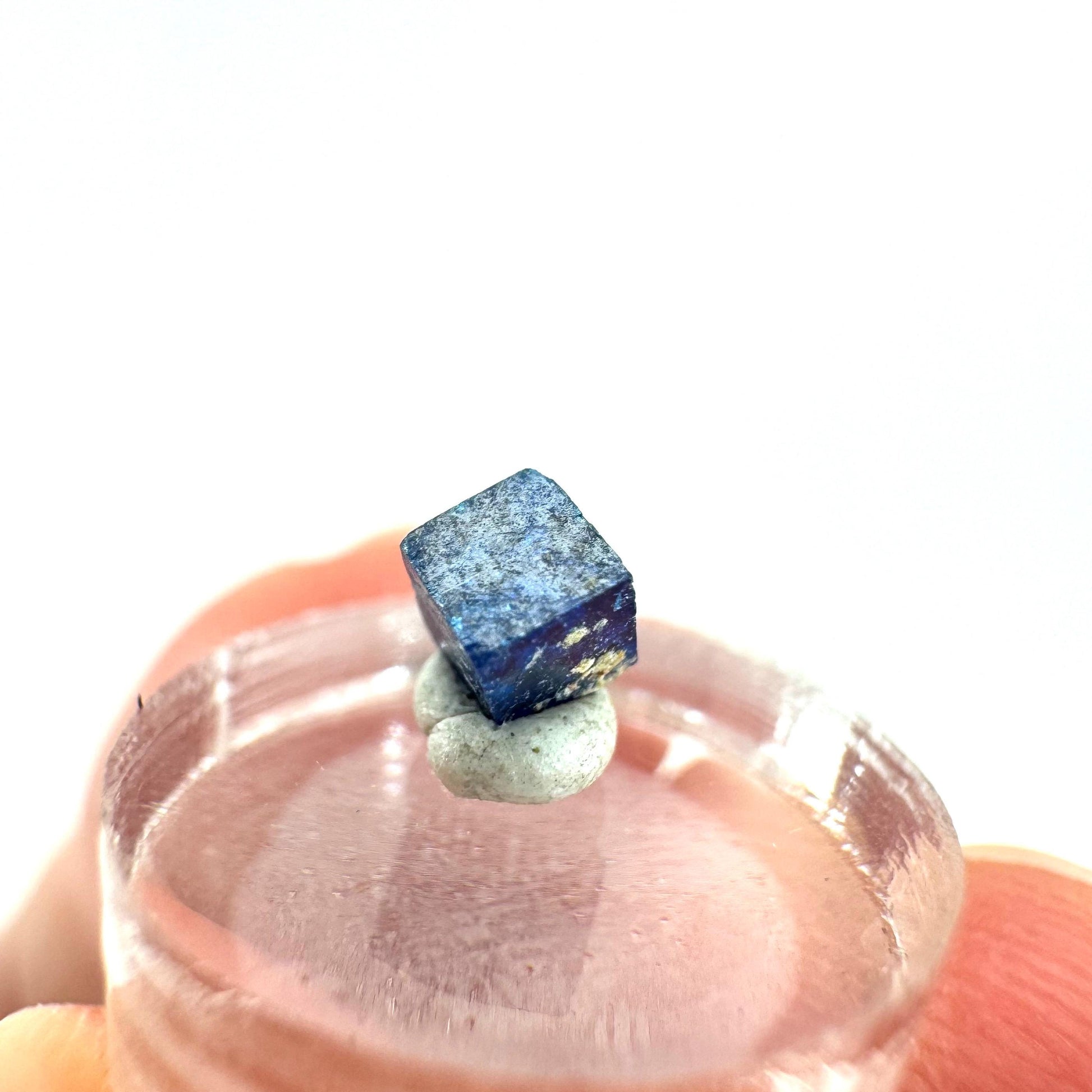 Boleite | blue cube crystal, tiny rare mineral specimen from Mexico