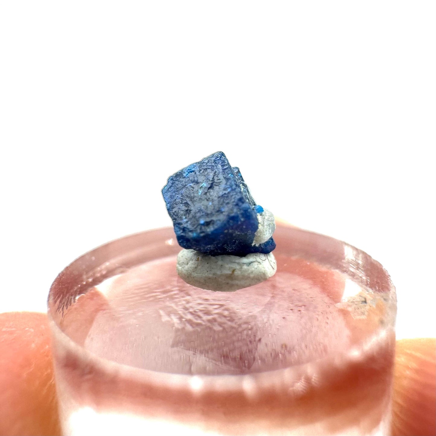 Boleite | blue cube crystal, tiny rare mineral specimen from Mexico