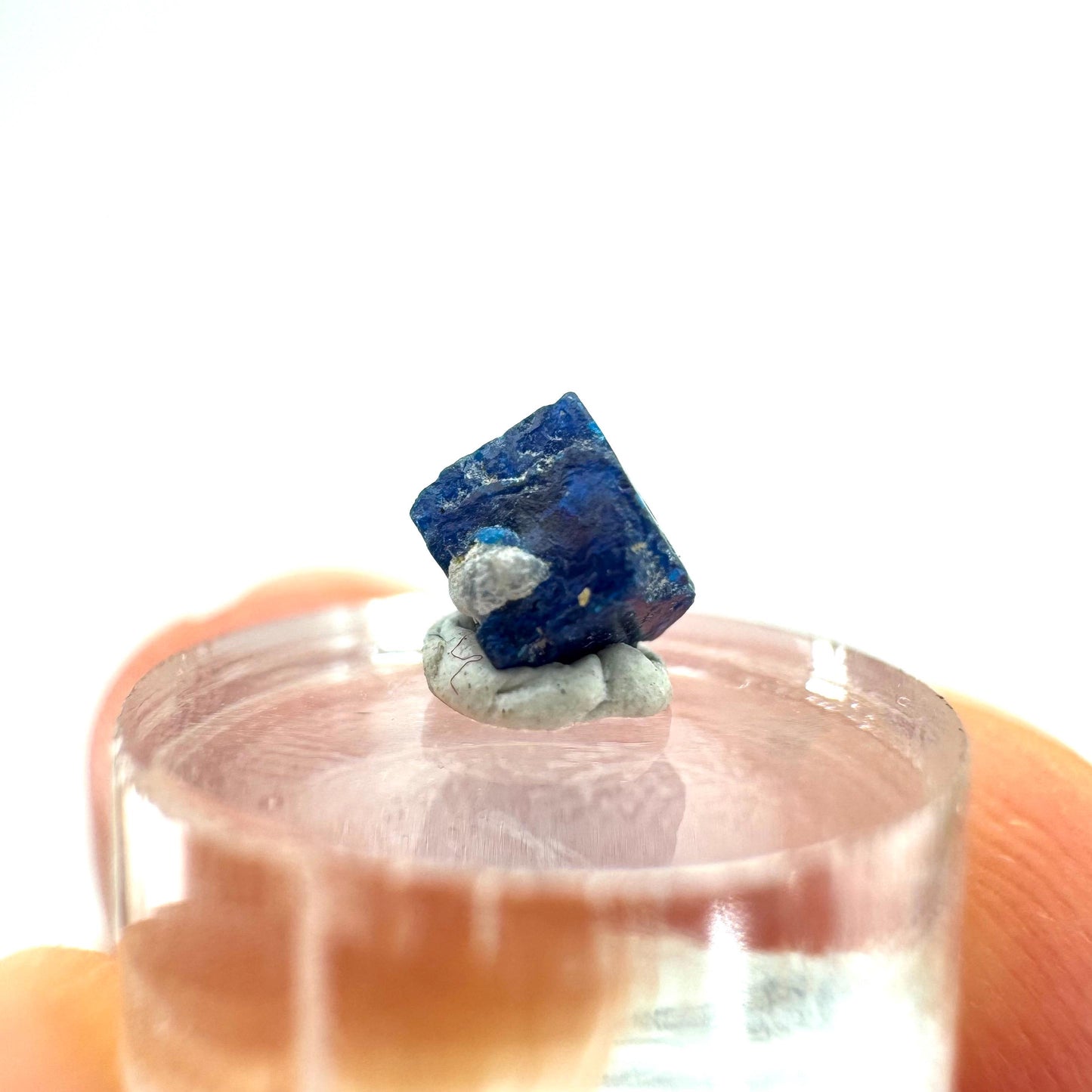 Boleite | blue cube crystal, tiny rare mineral specimen from Mexico