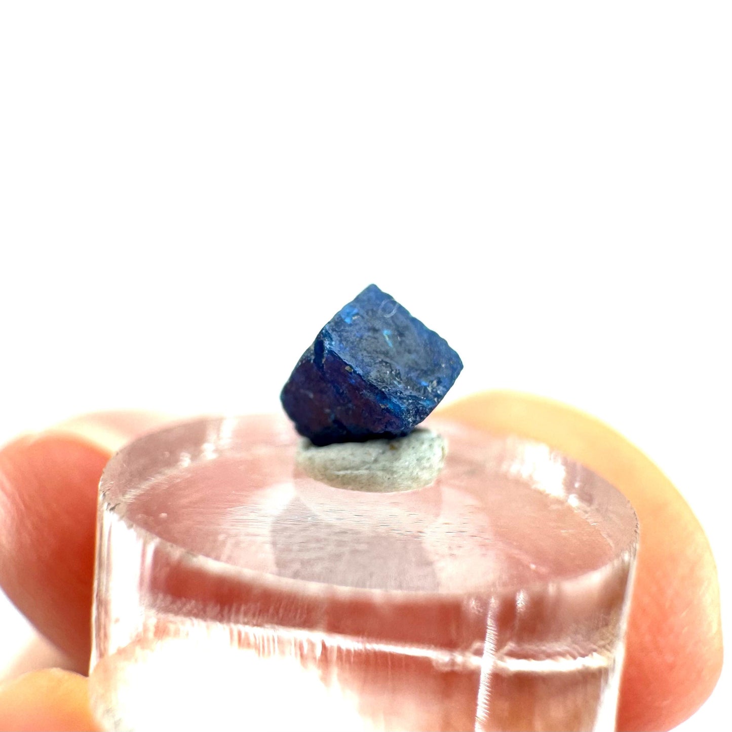 Boleite | blue cube crystal, tiny rare mineral specimen from Mexico
