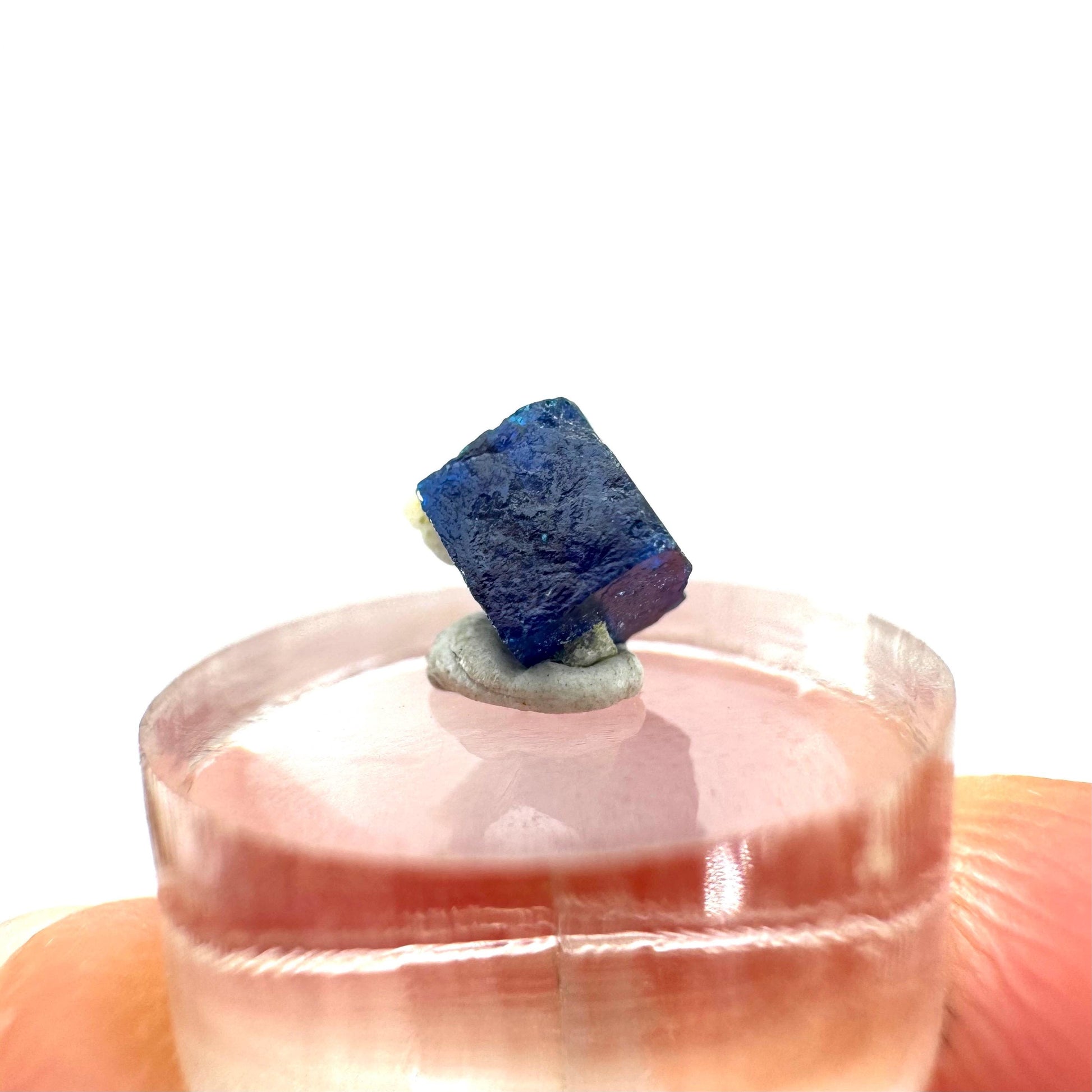 Boleite | blue cube crystal, tiny rare mineral specimen from Mexico