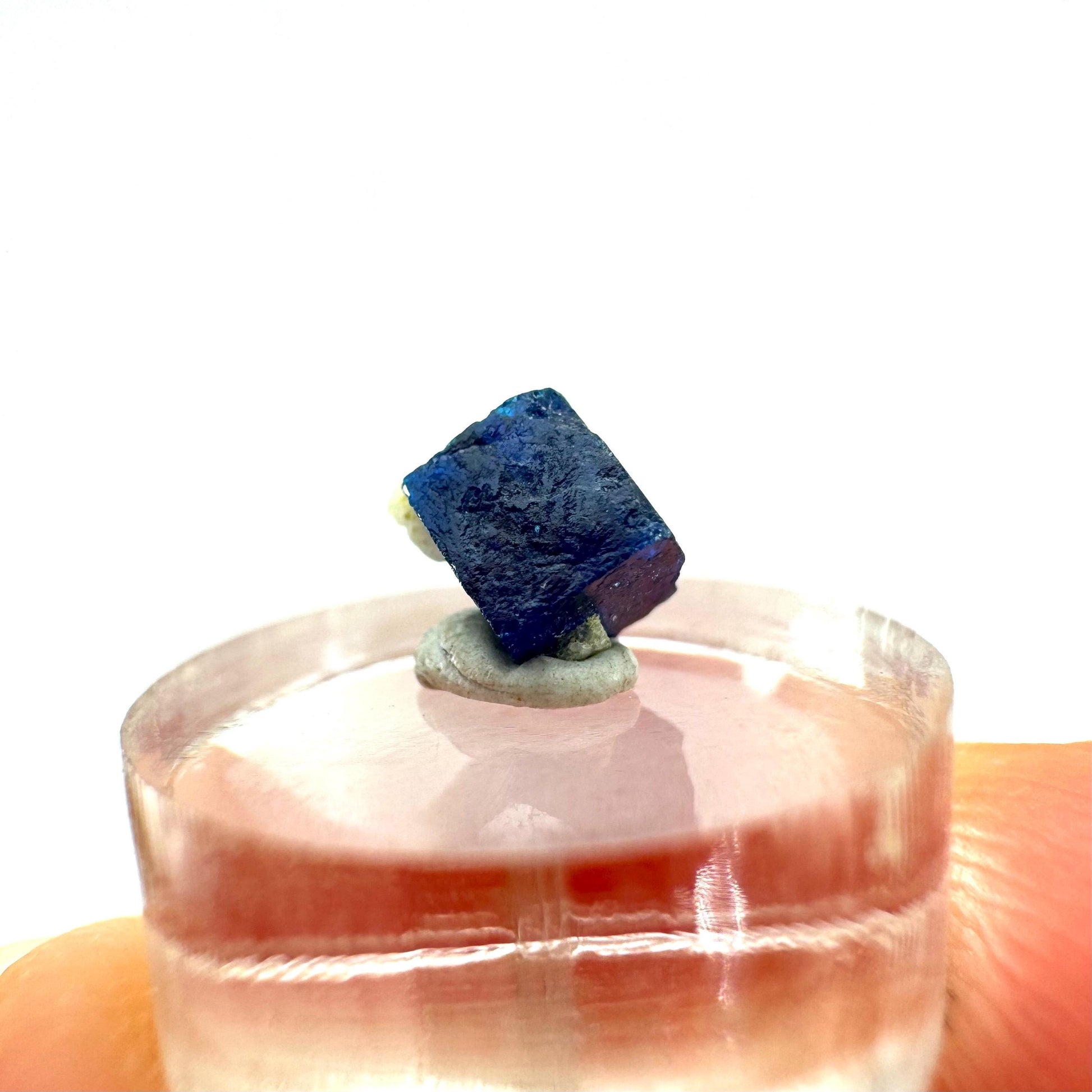 Boleite | blue cube crystal, tiny rare mineral specimen from Mexico