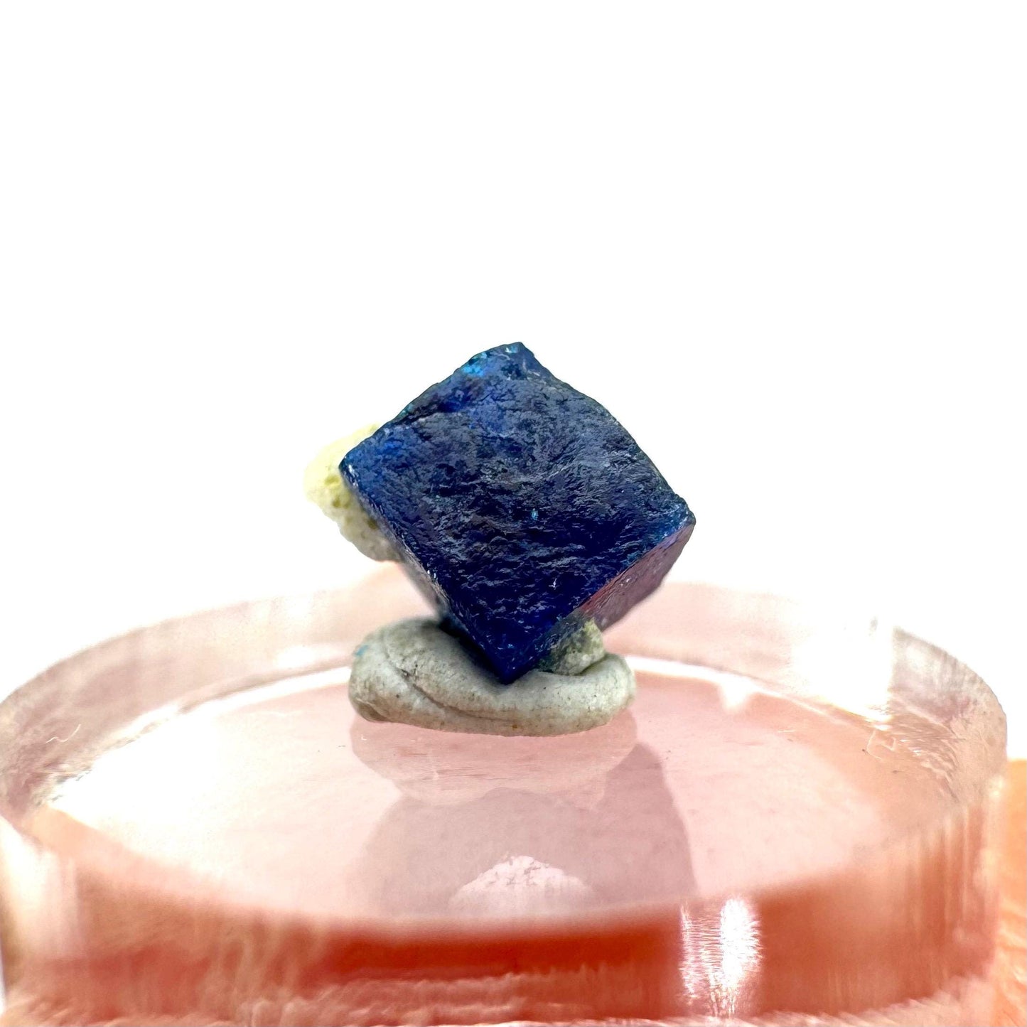 Boleite | blue cube crystal, tiny rare mineral specimen from Mexico