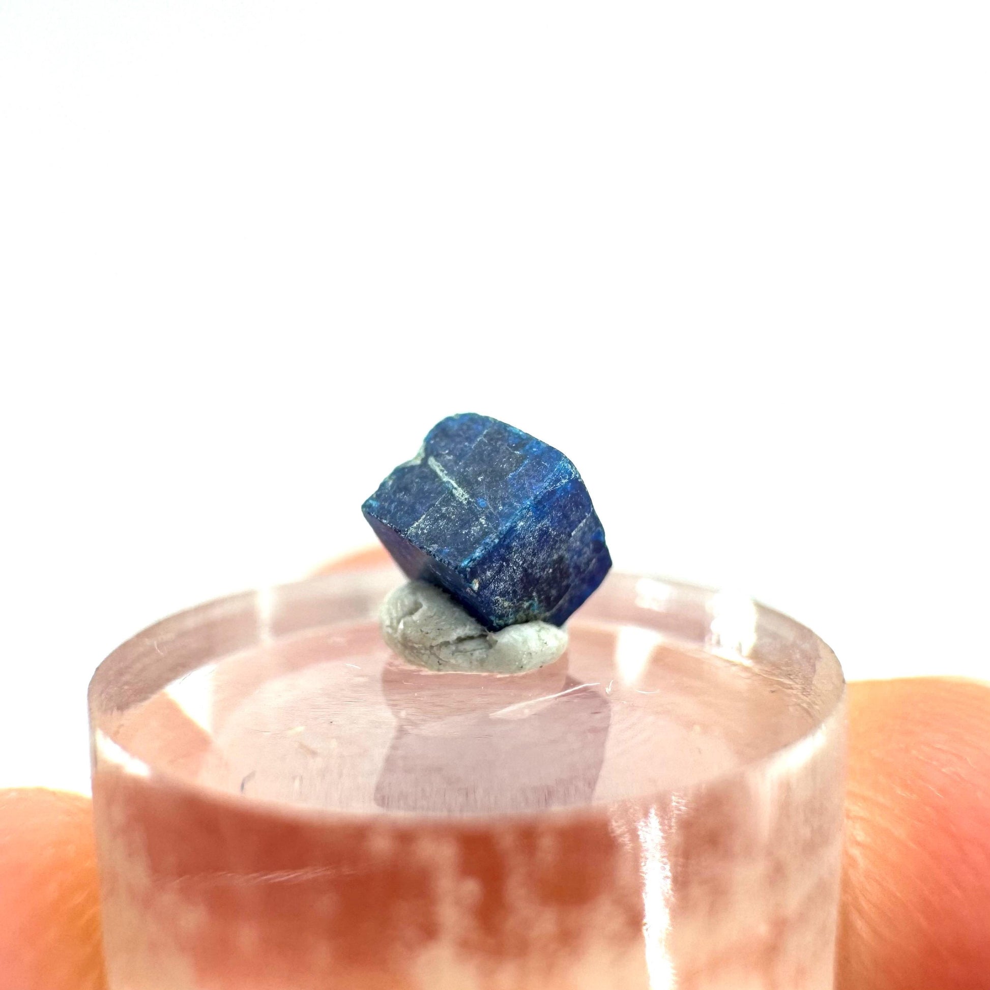 Boleite | blue cube crystal, tiny rare mineral specimen from Mexico