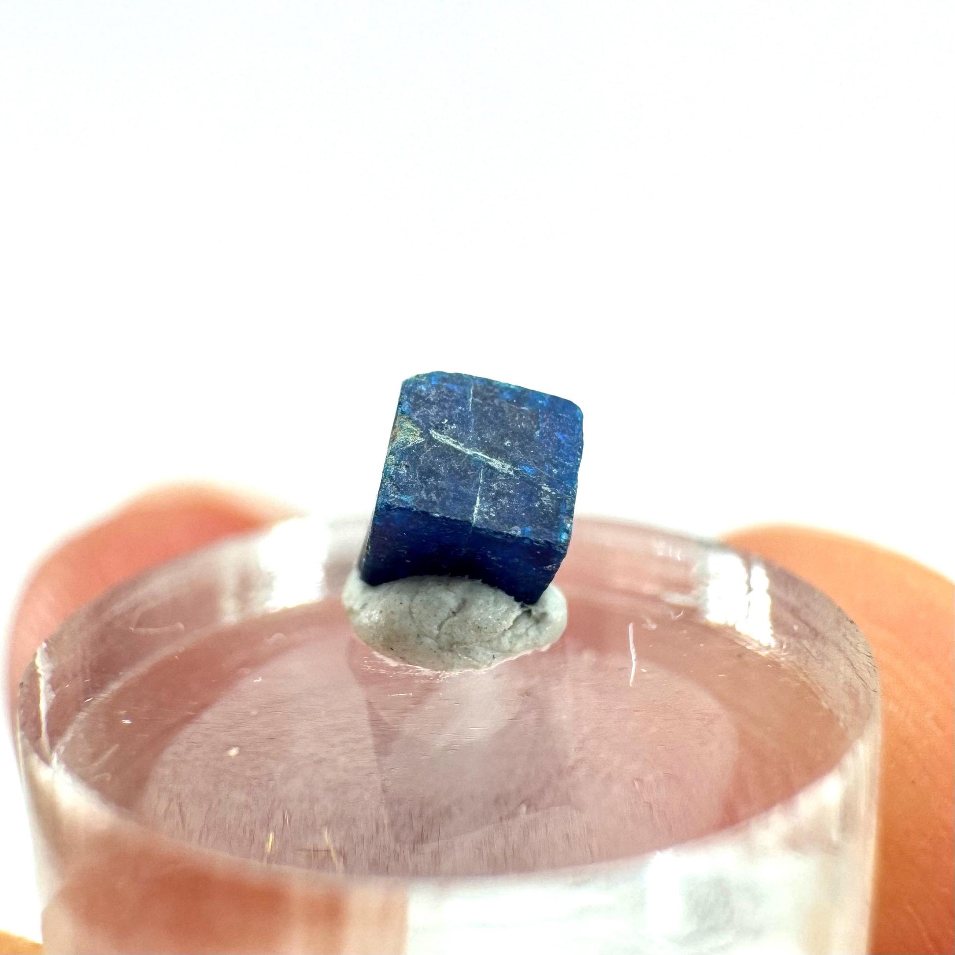 Boleite | blue cube crystal, tiny rare mineral specimen from Mexico