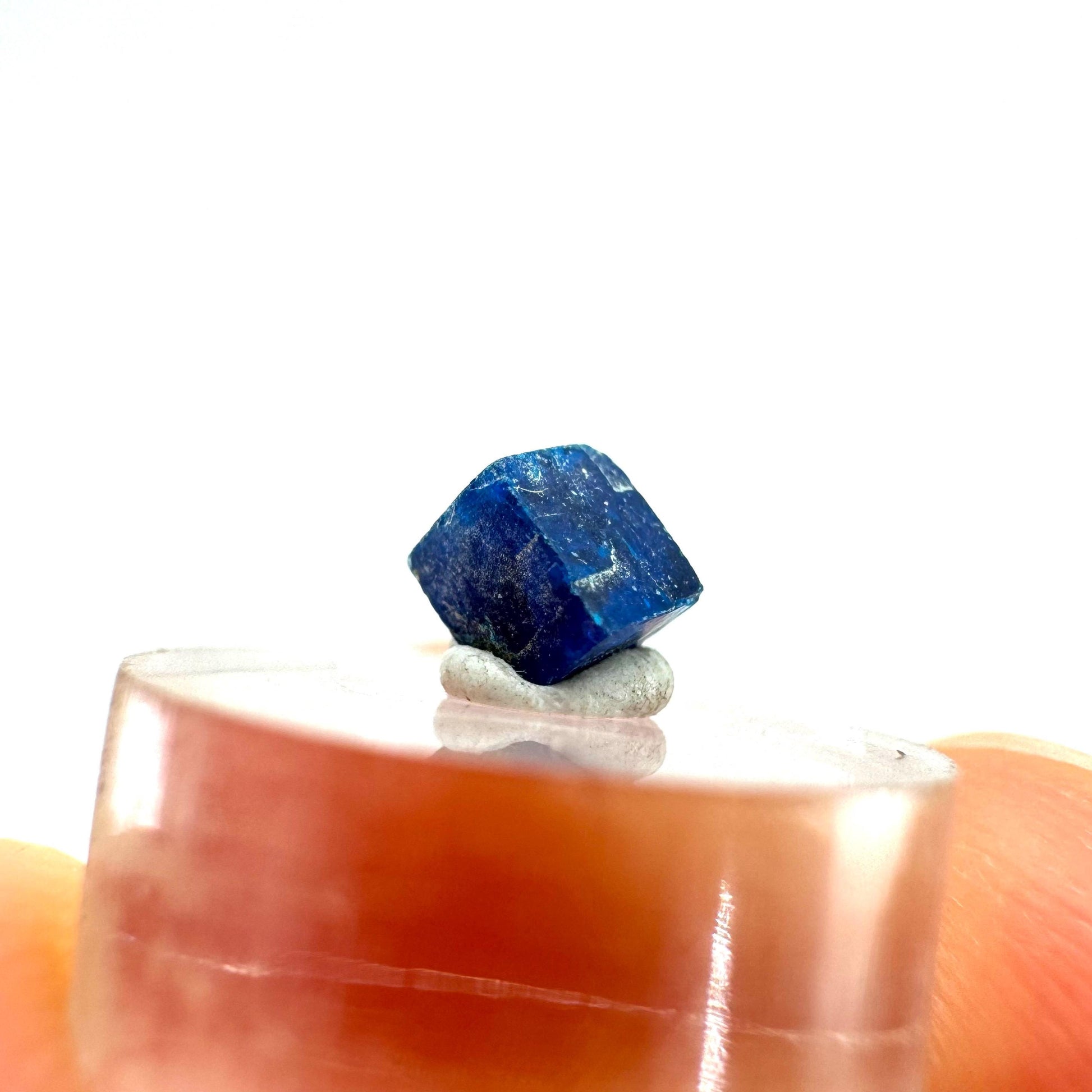 Boleite | blue cube crystal, tiny rare mineral specimen from Mexico