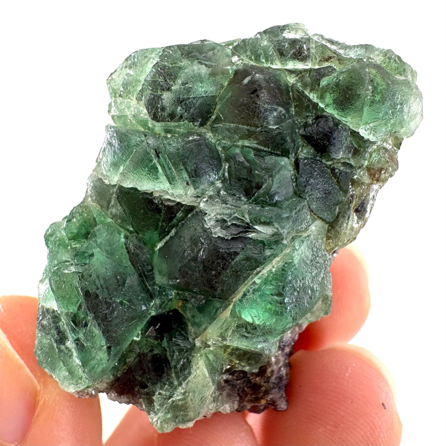 Okorusu Fluorite | green crystal cluster, mineral specimen from Namibia