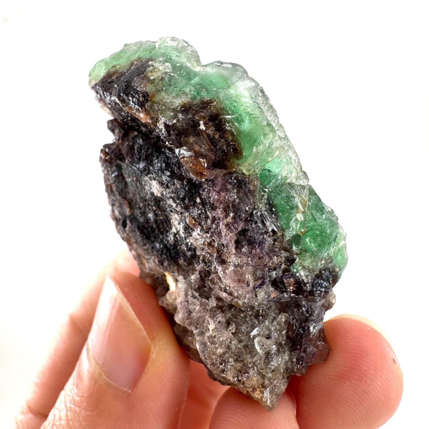 Okorusu Fluorite | green crystal cluster, mineral specimen from Namibia