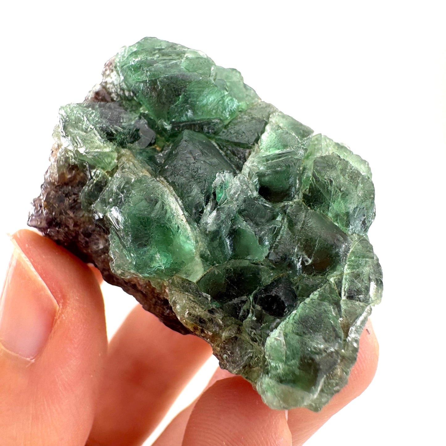 Okorusu Fluorite | green crystal cluster, mineral specimen from Namibia