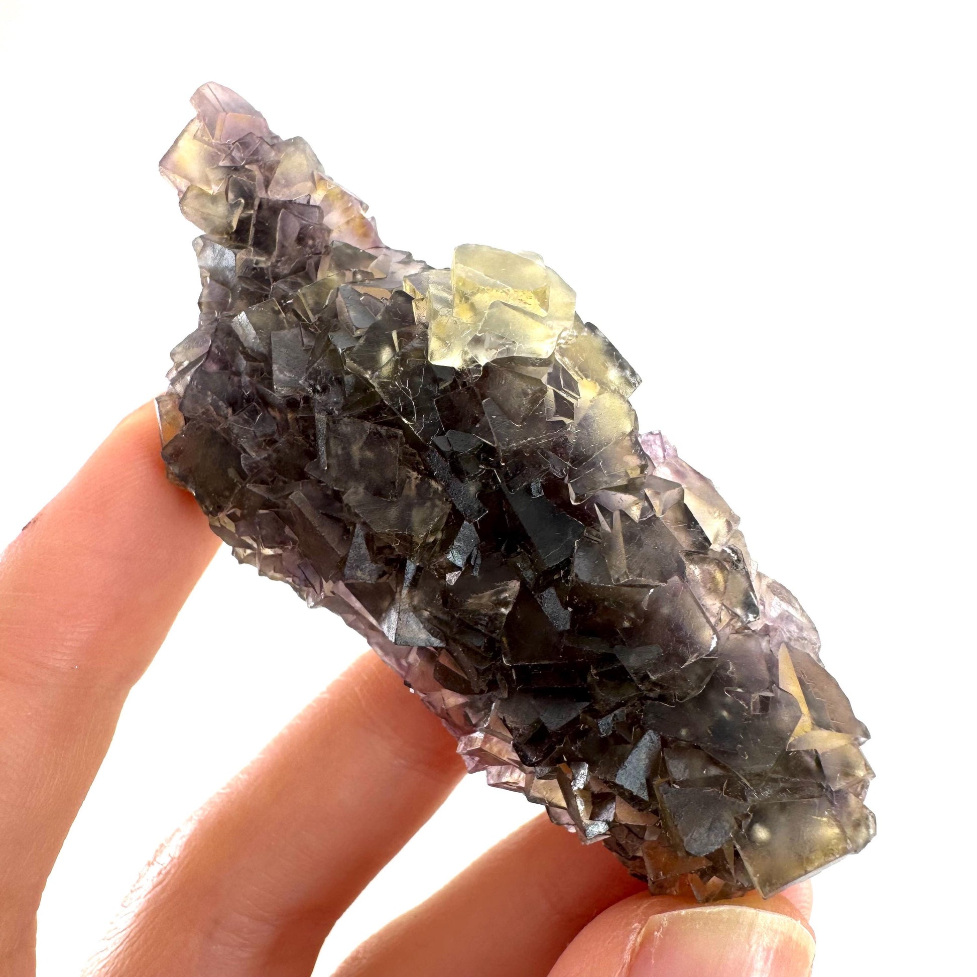 Okorusu Fluorite | “Honey Pocket” yellow crystal cluster, mineral specimen from Namibia