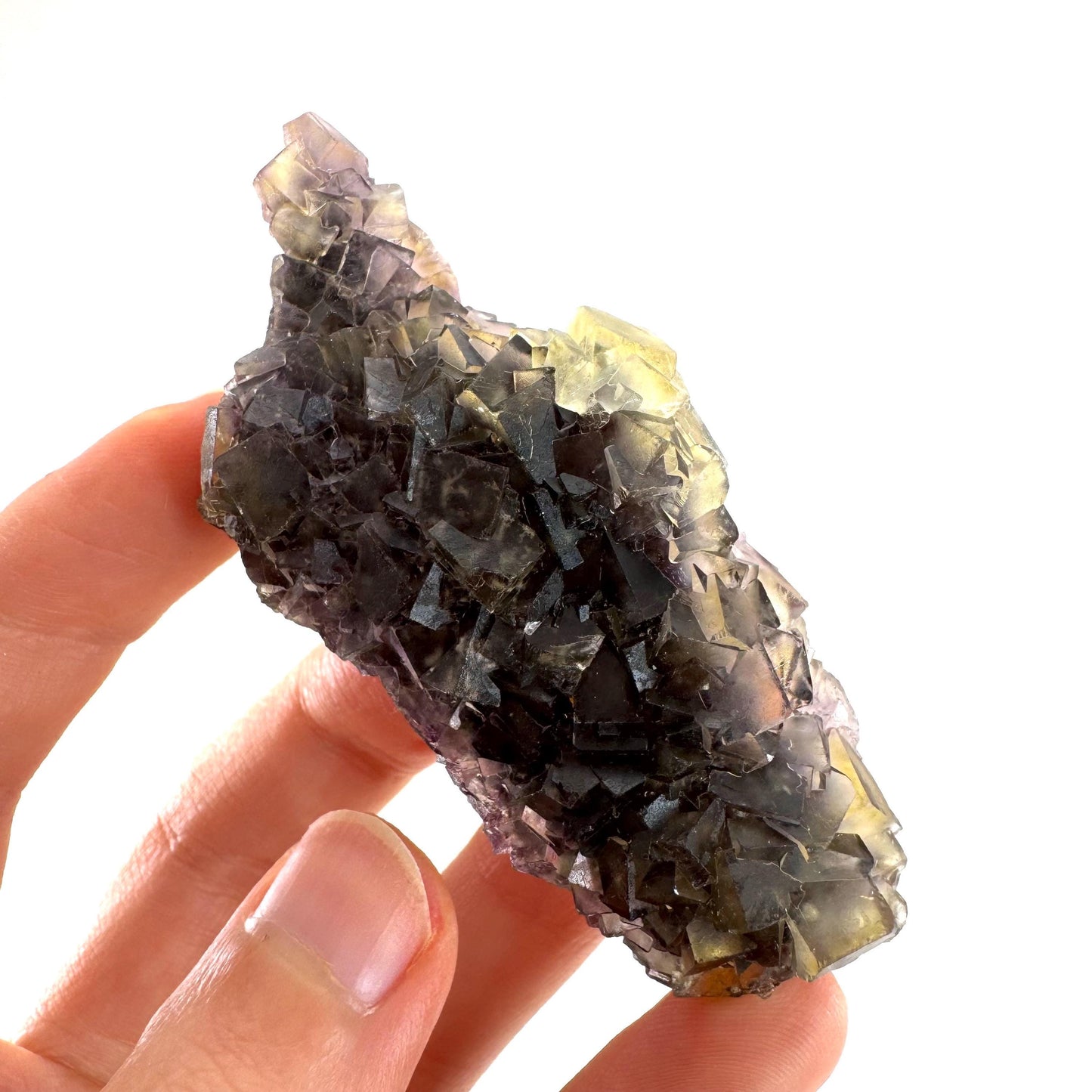 Okorusu Fluorite | “Honey Pocket” yellow crystal cluster, mineral specimen from Namibia