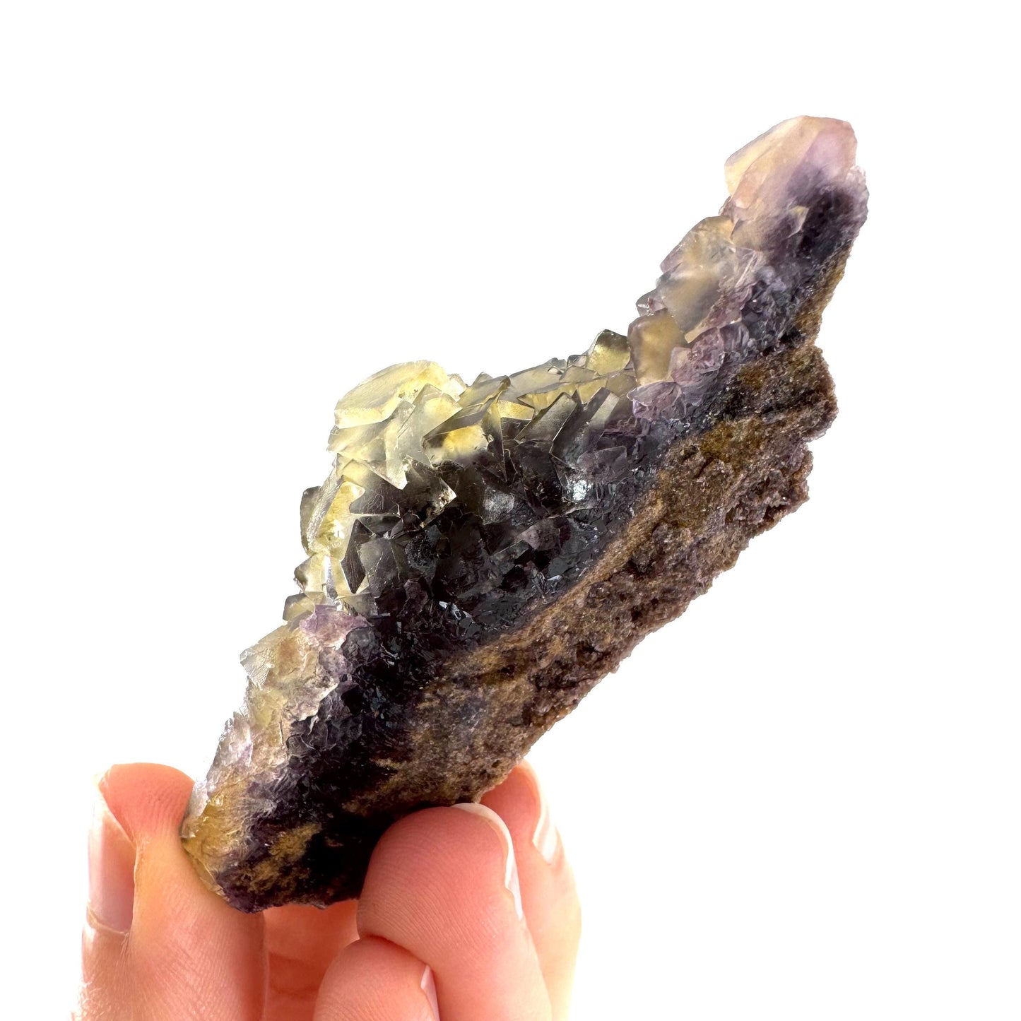 Okorusu Fluorite | “Honey Pocket” yellow crystal cluster, mineral specimen from Namibia