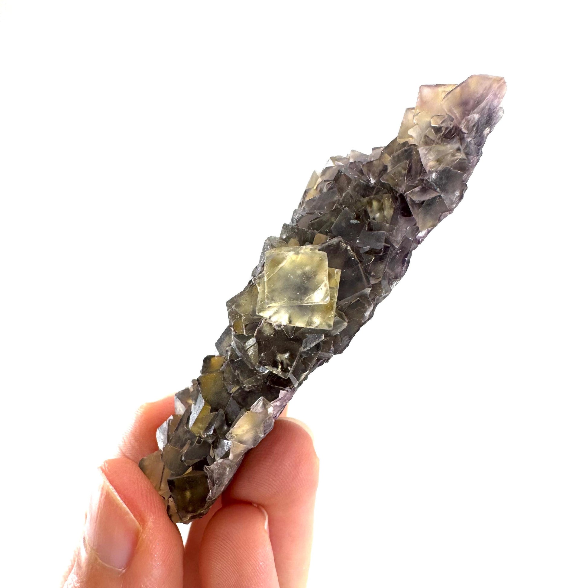 Okorusu Fluorite | “Honey Pocket” yellow crystal cluster, mineral specimen from Namibia