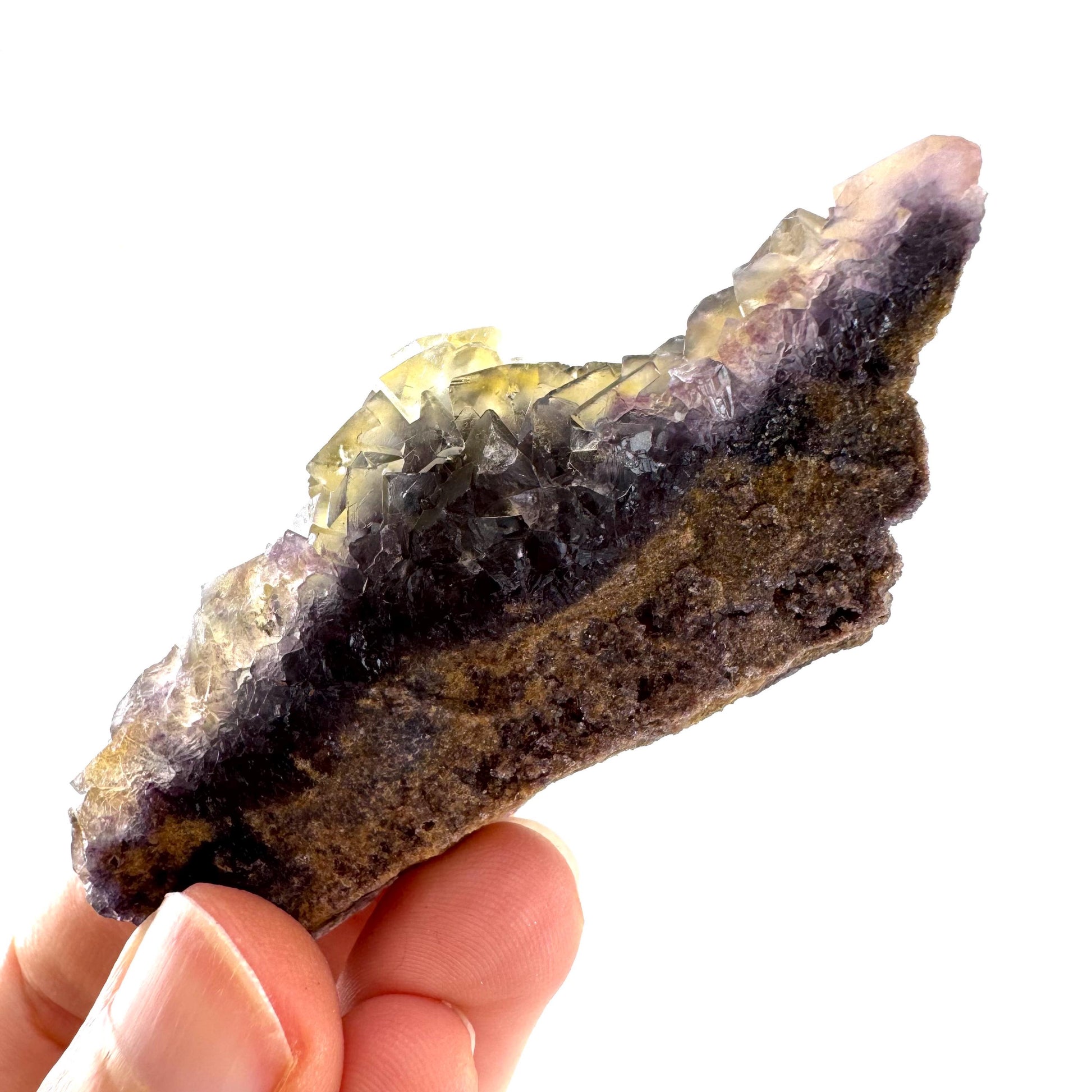 Okorusu Fluorite | “Honey Pocket” yellow crystal cluster, mineral specimen from Namibia