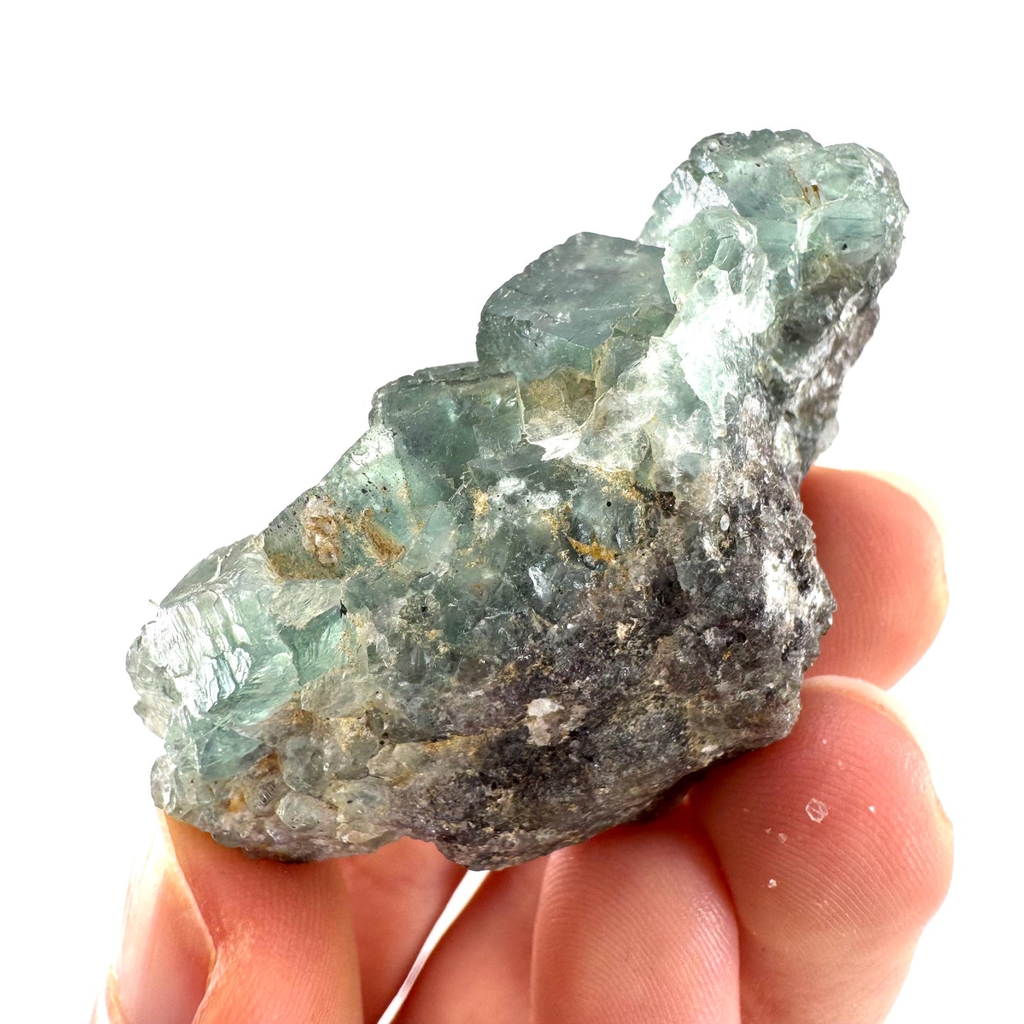 Okorusu Fluorite | green crystal cluster, mineral specimen from Namibia