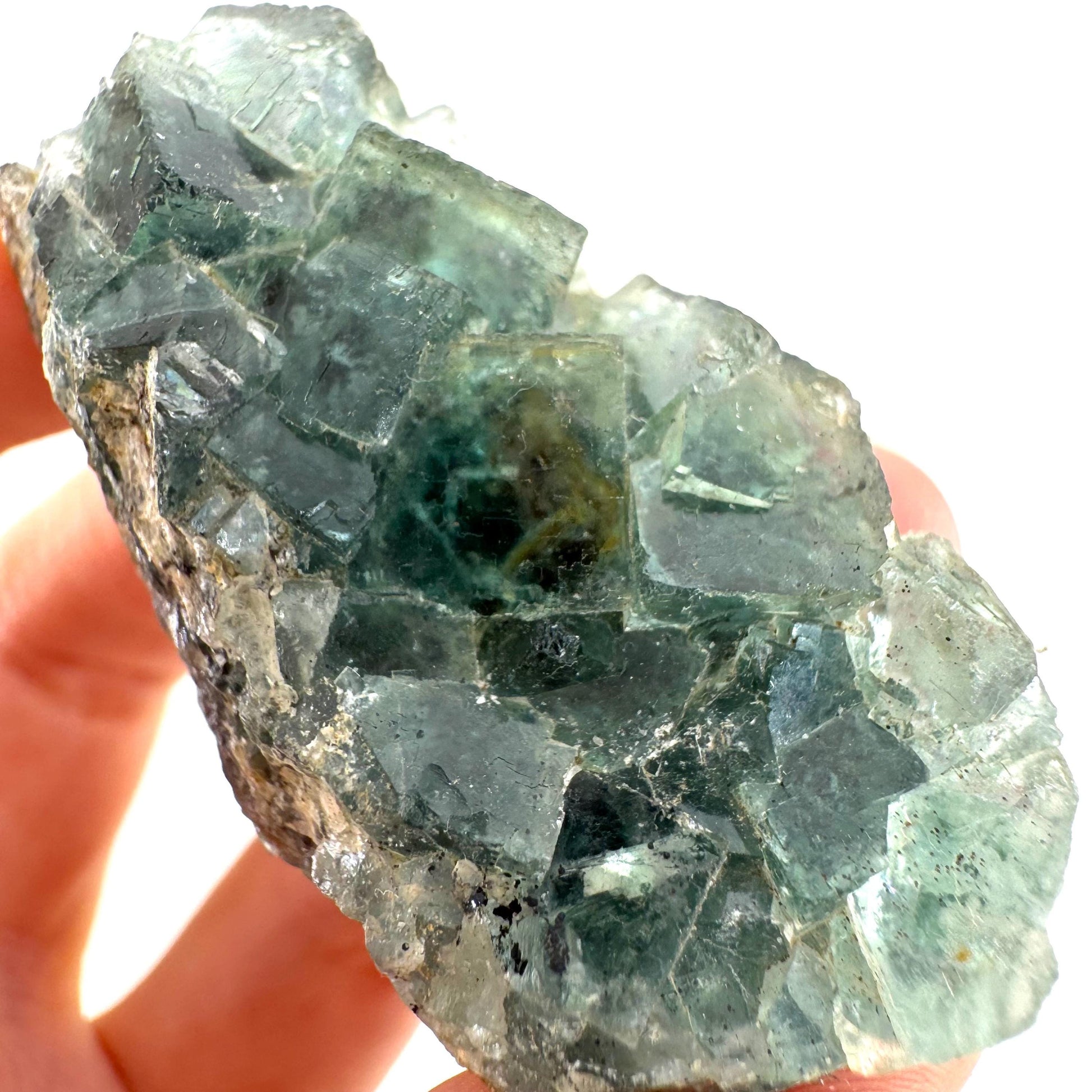 Okorusu Fluorite | green crystal cluster, mineral specimen from Namibia